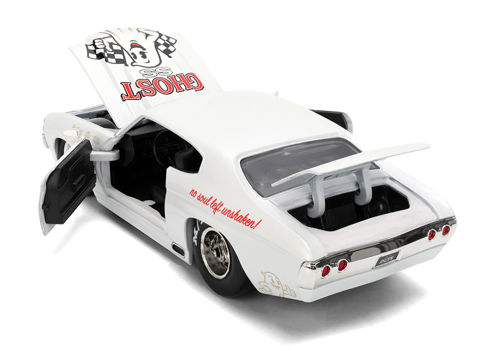 Jada 1971 Chevrolet Chevelle SS "Ghost SS" White with Graphics "Bigtime Muscle" Series 1/24 Diecast Model Car by Jada