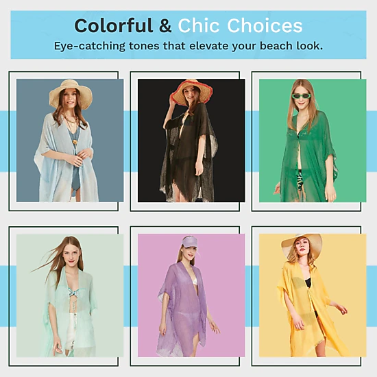 Wear Sierra Womens Lightweight Beach Cover -Up