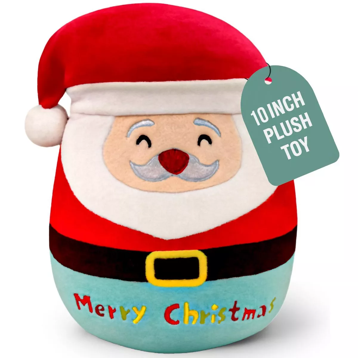 Sperric Christmas Santa Claus Plush Toy Soft Stuffed Animal, 10" Cute Holiday Plushie Gift for Kids, Babies Holiday Gift