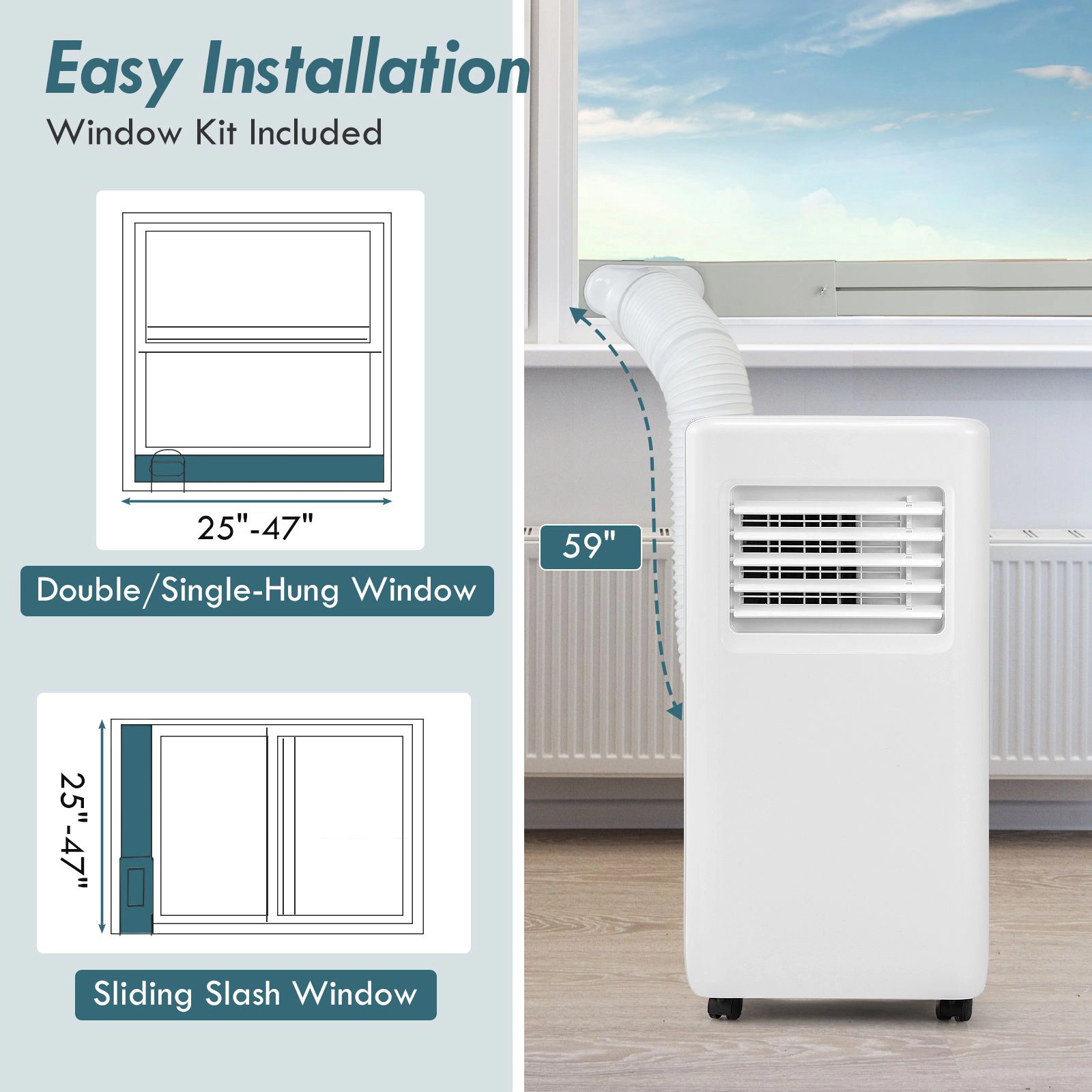 SlickBlue Unisex Portable 10000 BTU Air Conditioner