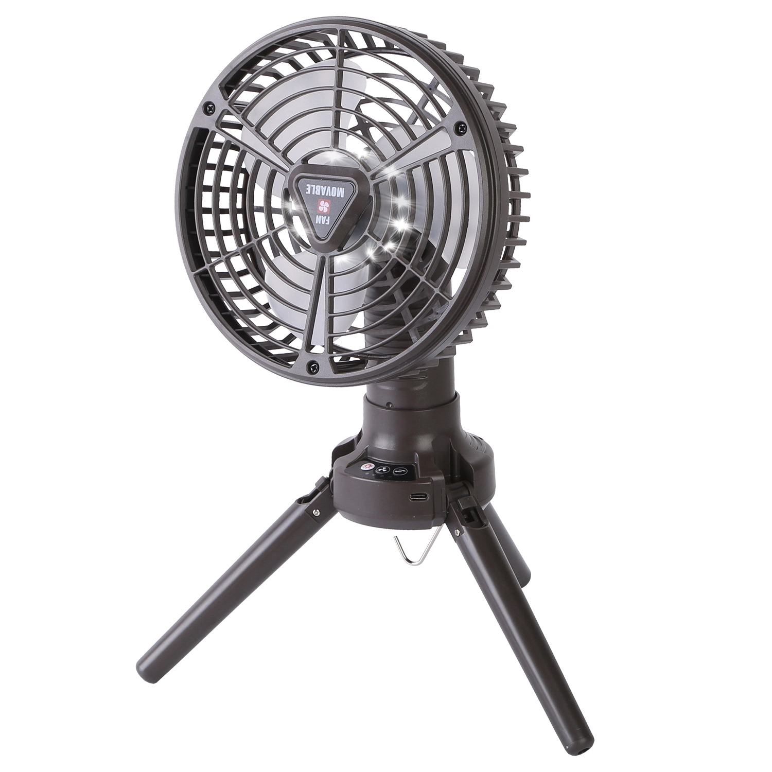 GBruno 10400mAh Rechargeable Camping Fan With LED Light