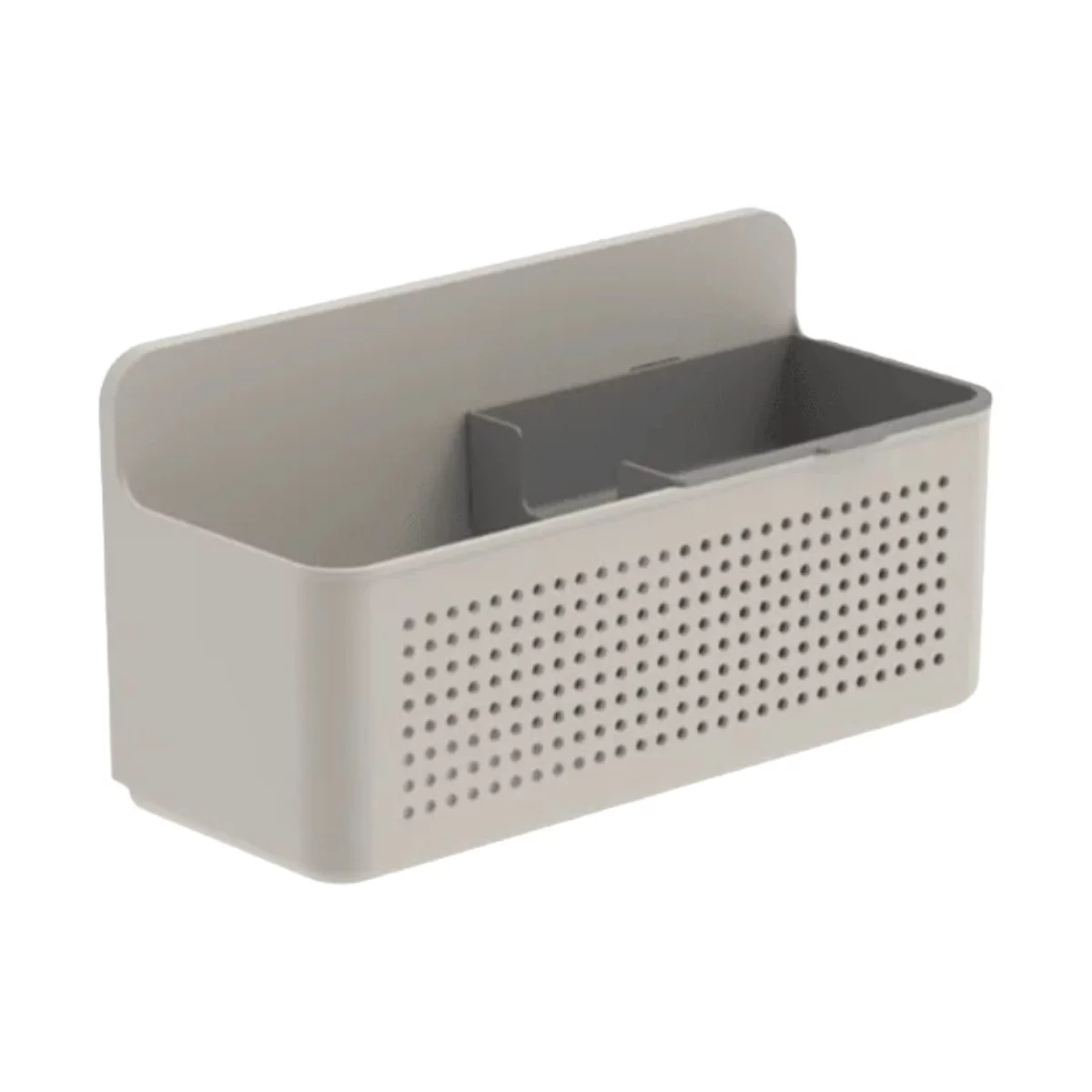 OU Hanging Sink Organizer - Self-Adhesive Caddy w/ Removable Sponge Tray, Space Saving Wall Mounted Kitchen Storage