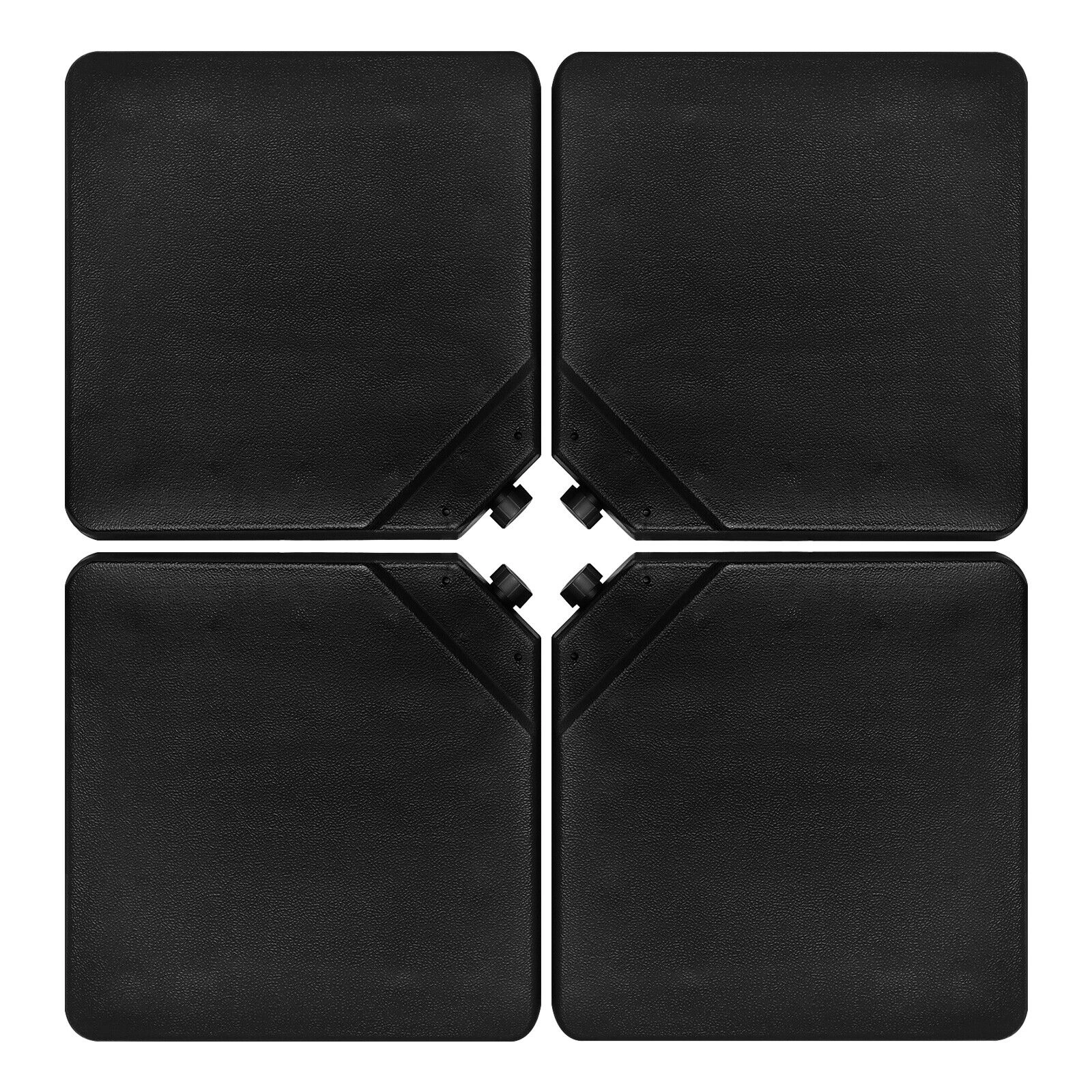 Slickblue 4-Piece Cantilever Offset Patio Umbrella Base Plate Set for Water or Sand Filling