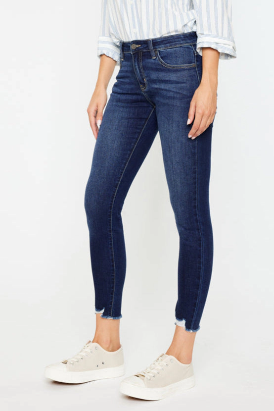 KanCan Women's Essentials Mid Rise Ankle Skinny Jeans Willowbrook