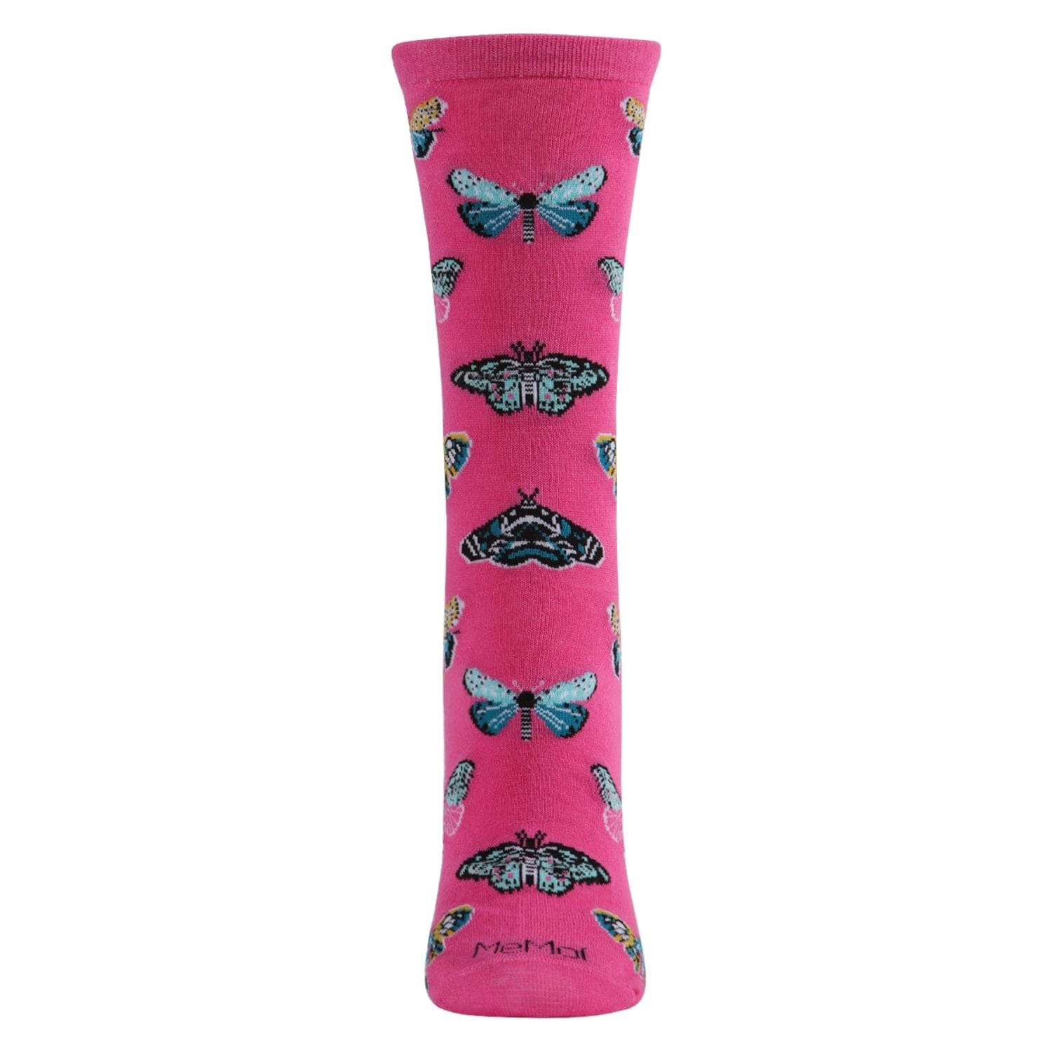 MeMoi Butterfly Bamboo Blend Crew Socks