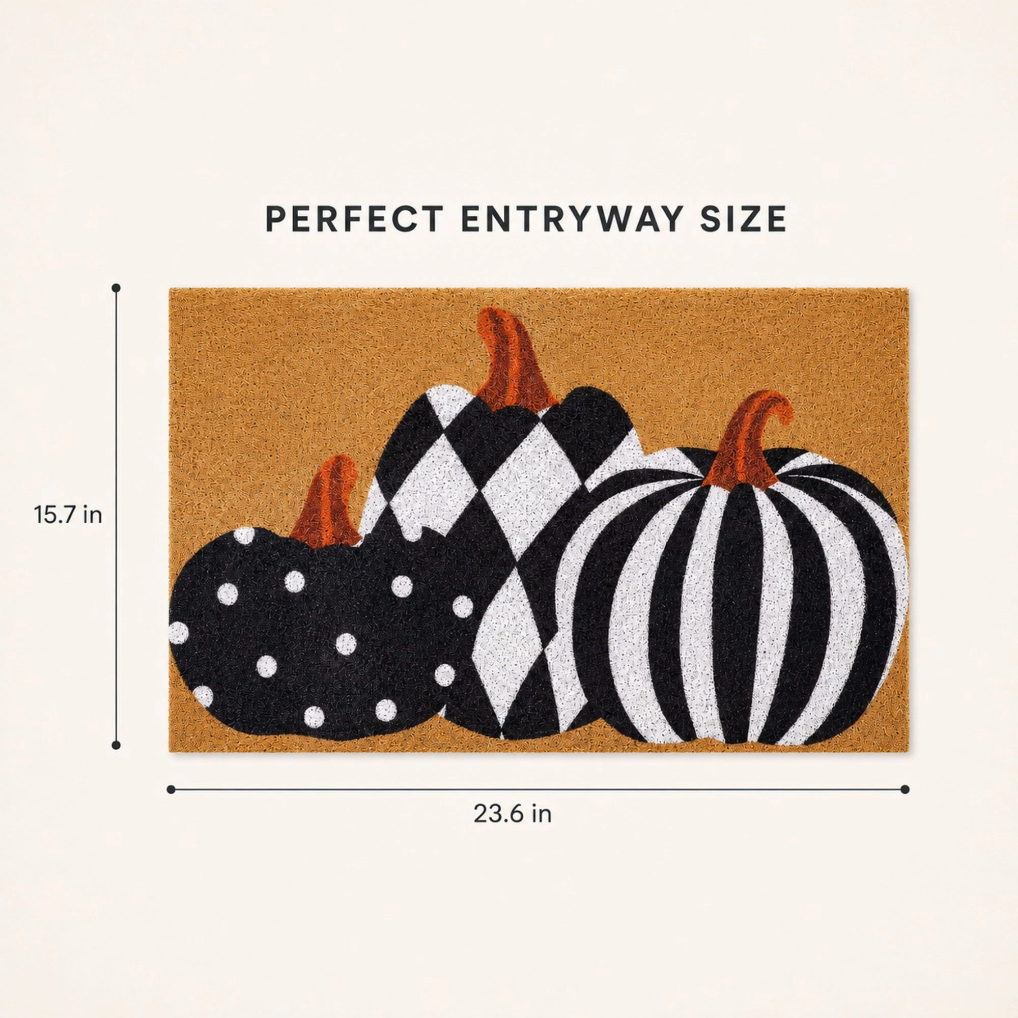 Alilang Halloween Pumpkin Nonslip Indoor Outdoor Entryway Doormat 15.7 x 23.6 in
