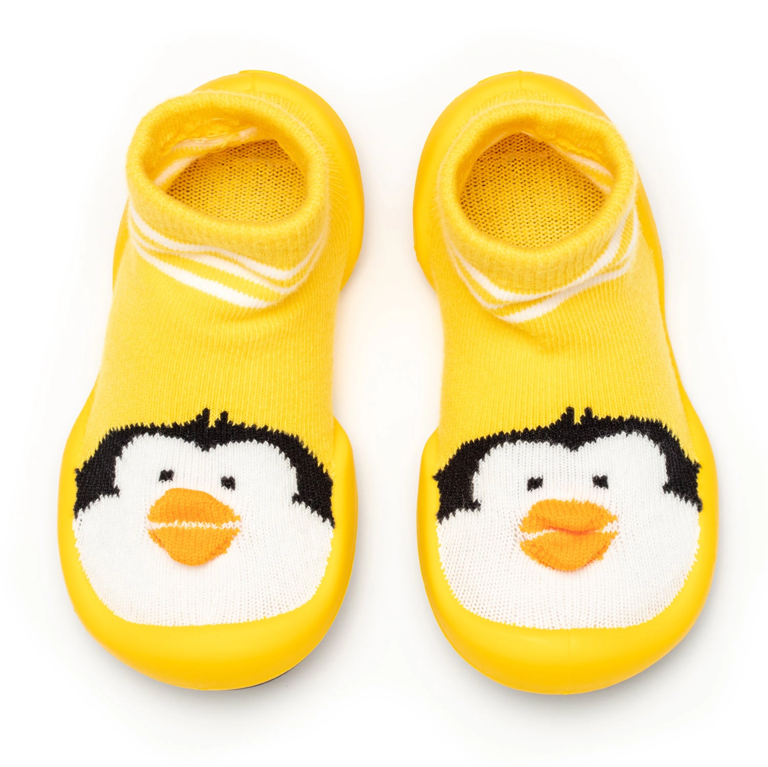 Komuello Baby Girl Boy First Walk Sock Shoes Penguin-Yellow