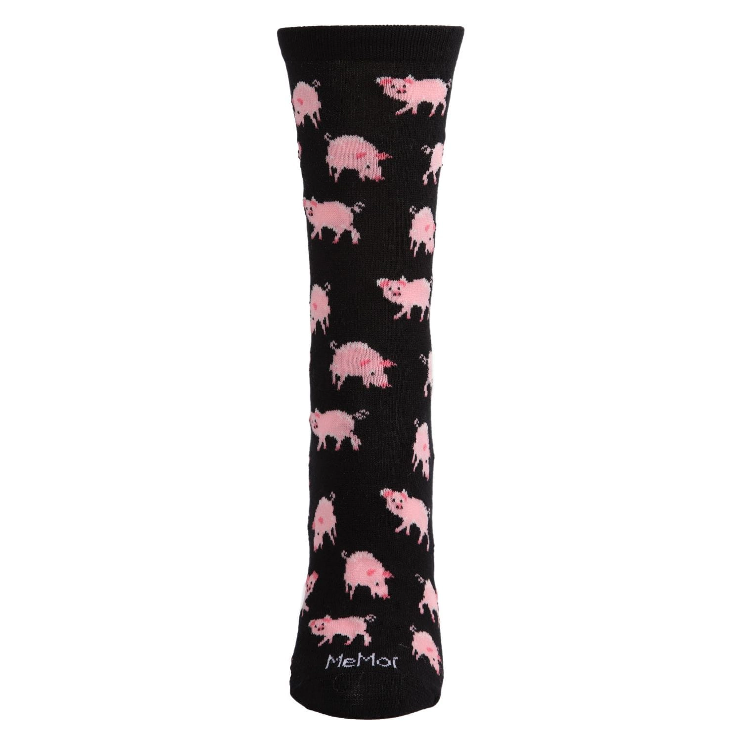 MeMoi Pretty Pigs Bamboo Blend Crew Socks