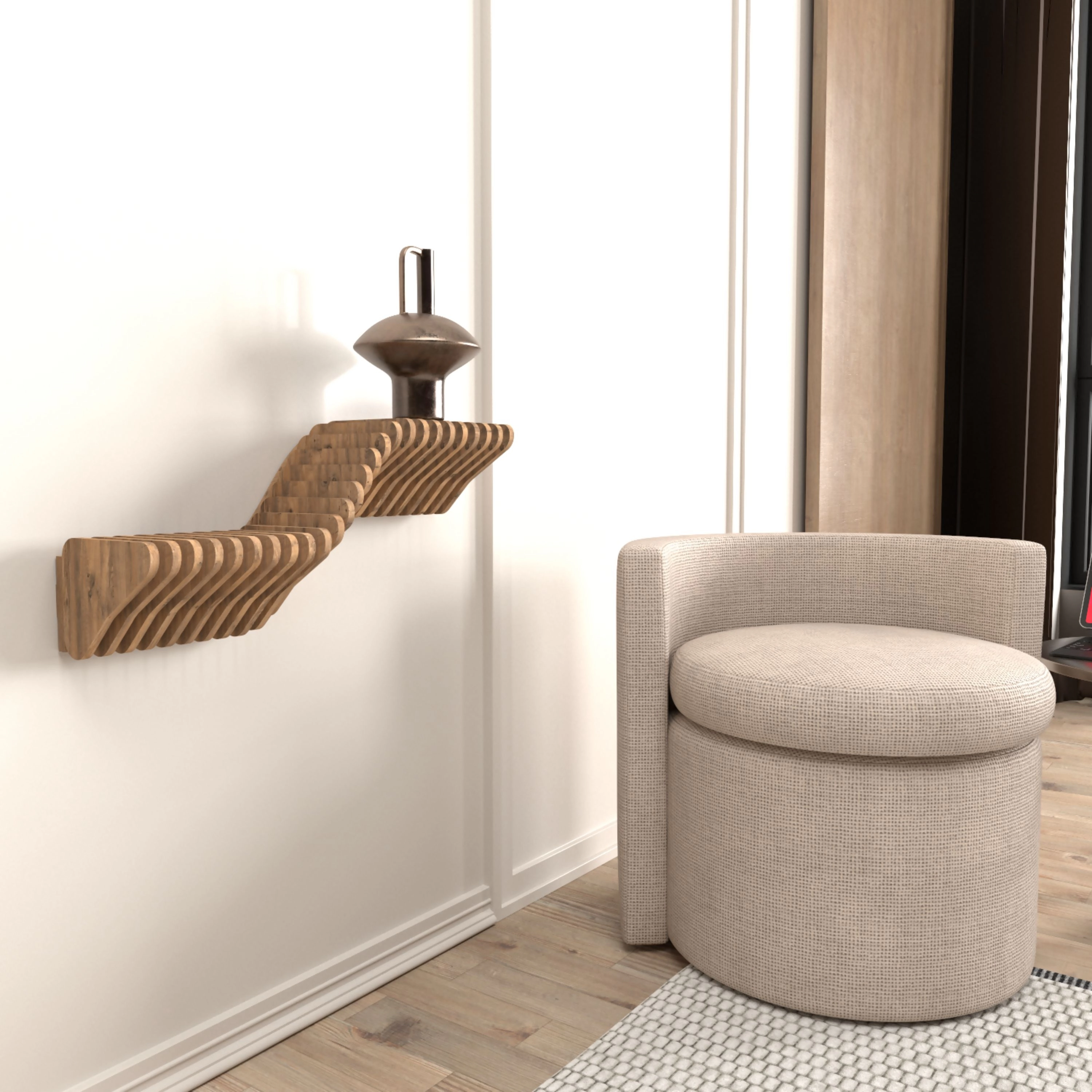 Wear Sierra 20'' Geometric Floating Wall Shelf