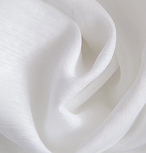 HLC.ME One Panel Extra Wide Sheer Voile Patio Door Grommet Curtain Panel for Sliding Doors
