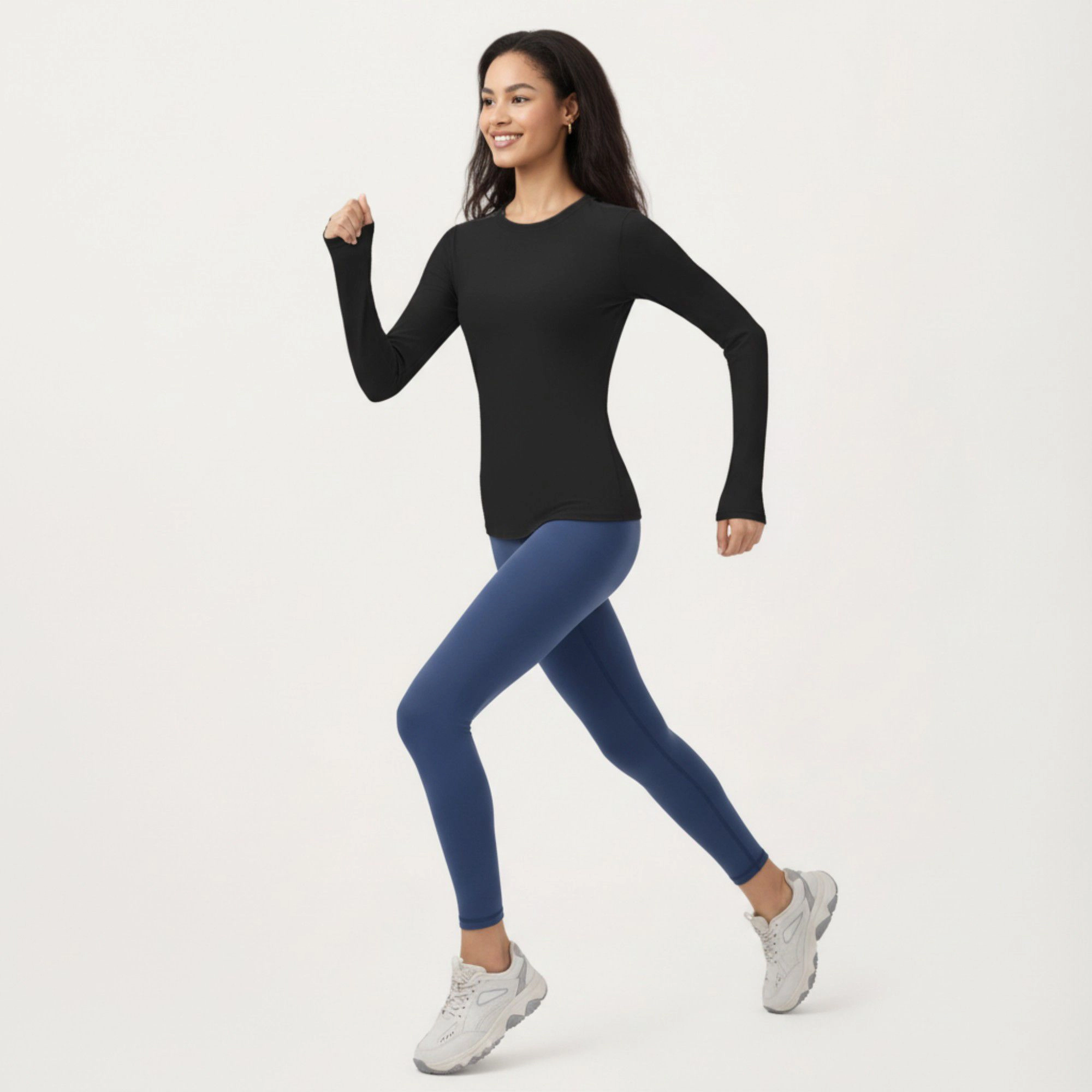 Anna-Kaci Women's Long Sleeve Fitted Stretch Knit Performance Top