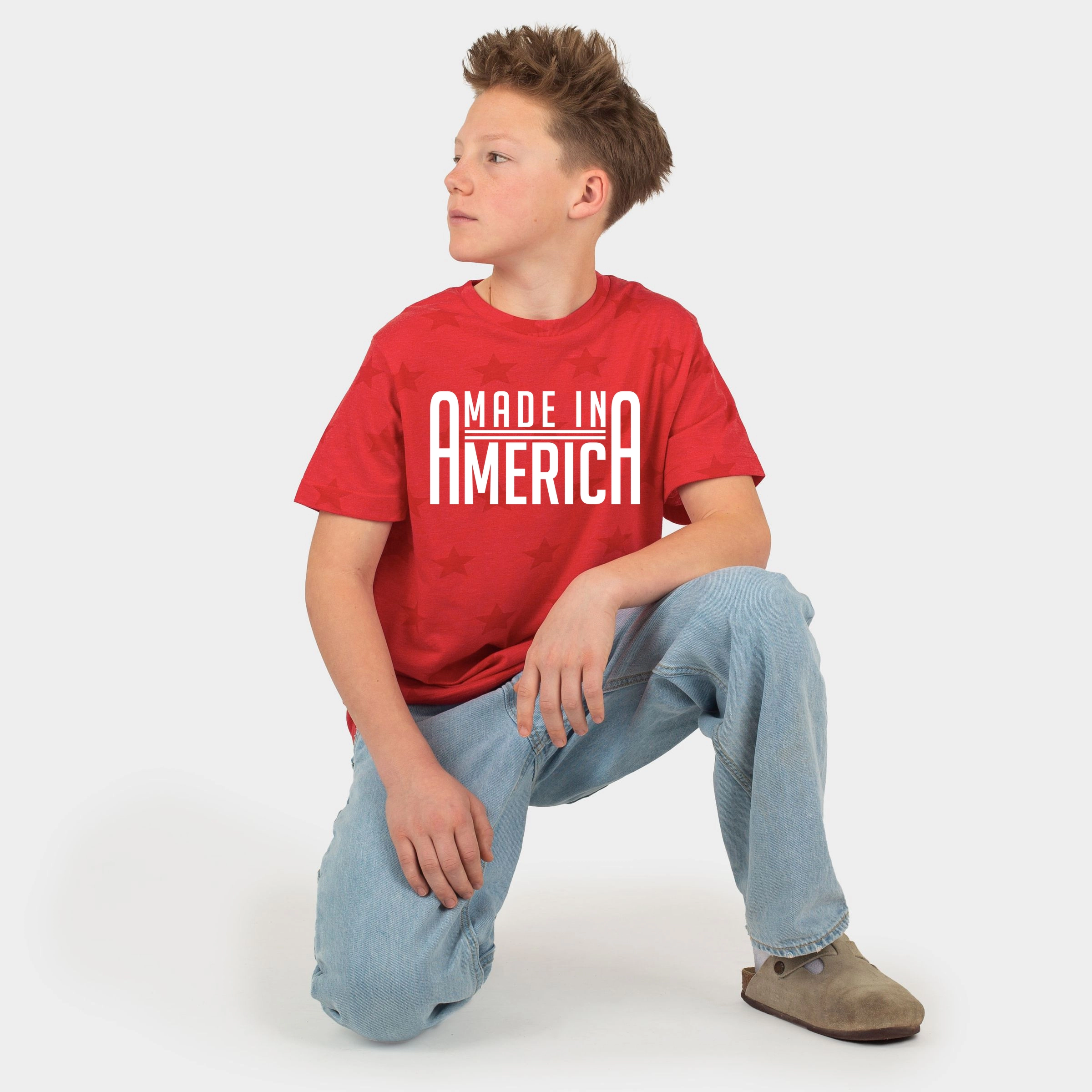 The Juniper Shop - Made America Rounded Youth Short Sleeve Star Tee