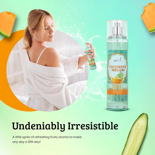 Freida and Joe Women Fine Melon Fragrance Body Mist in 8oz Spray Bottle