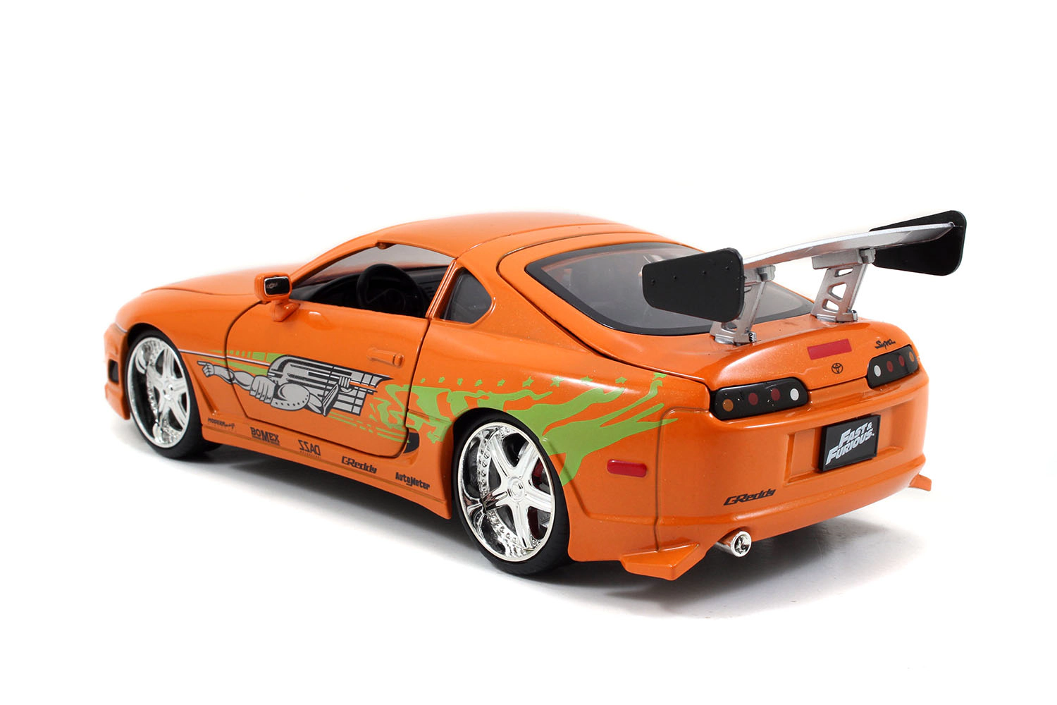 Jada Model Kit Toyota Supra Metallic Orange With Brian Diecast Figure "Fast & Furious" Movie "Build N'