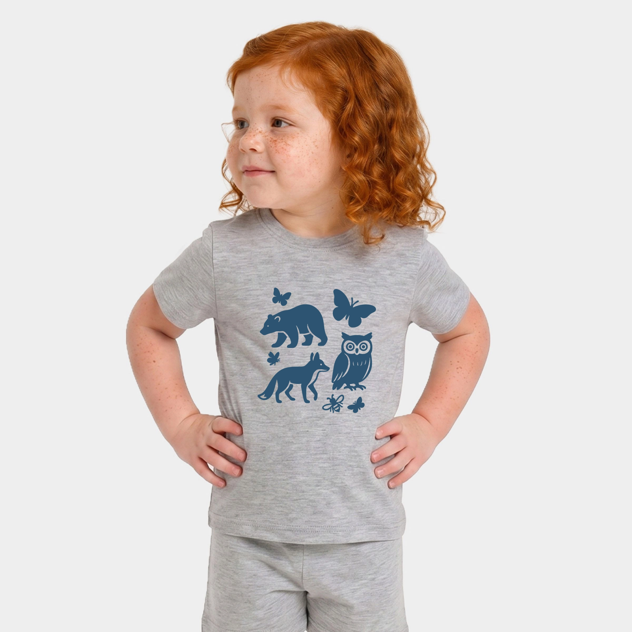 The Juniper Shop - Toddler Crew Shorts Set of 2 Woodsy Animals