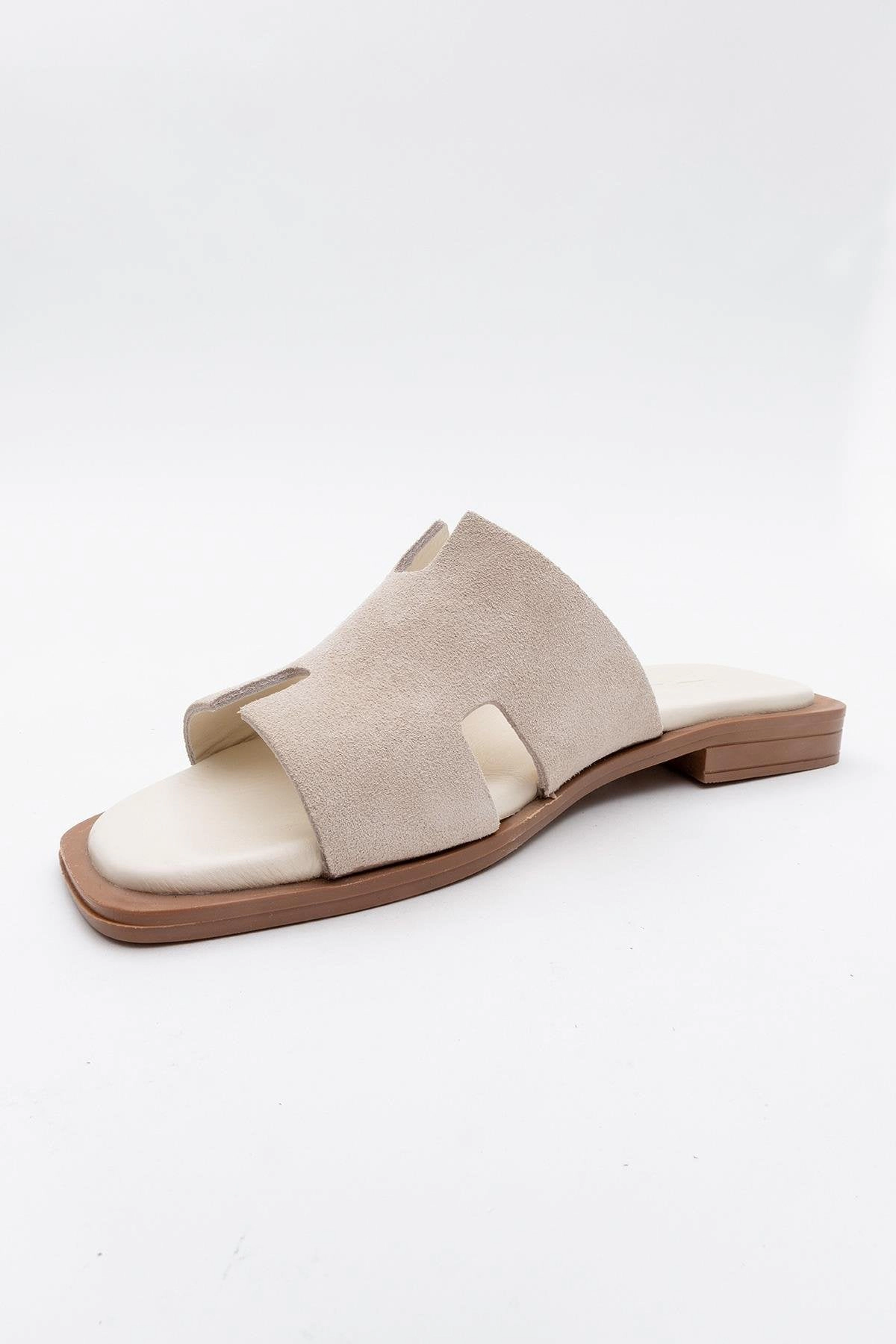Forever & Always Womens Jez Leather Slide Sandals
