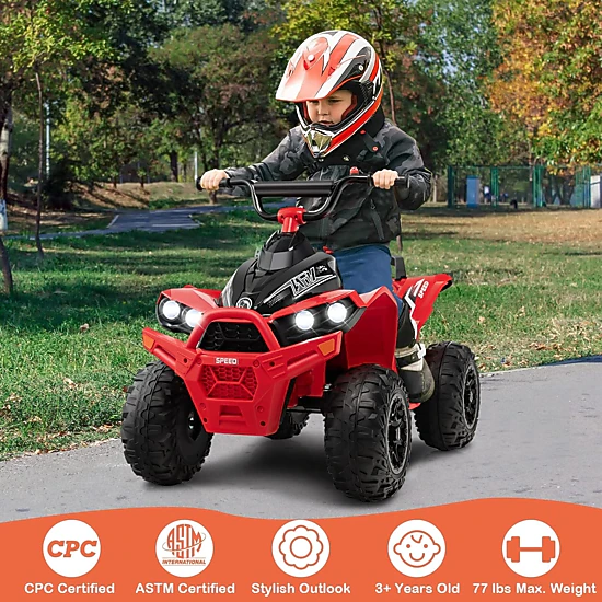Costway 12V Ride On ATV Battery Powered Electric Vehicle for Kids