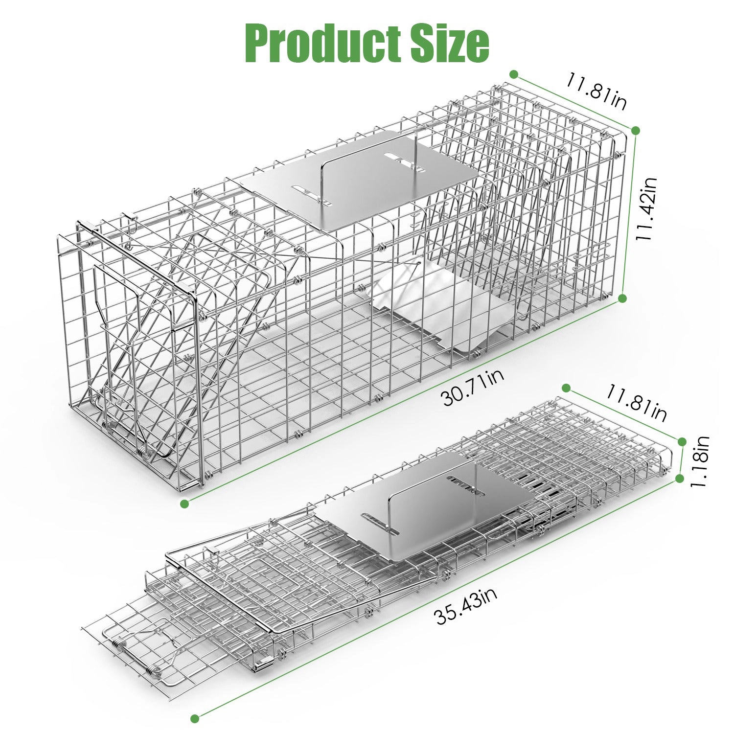 GBruno Heavy Duty Folding Live Animal Trap Cage 31in
