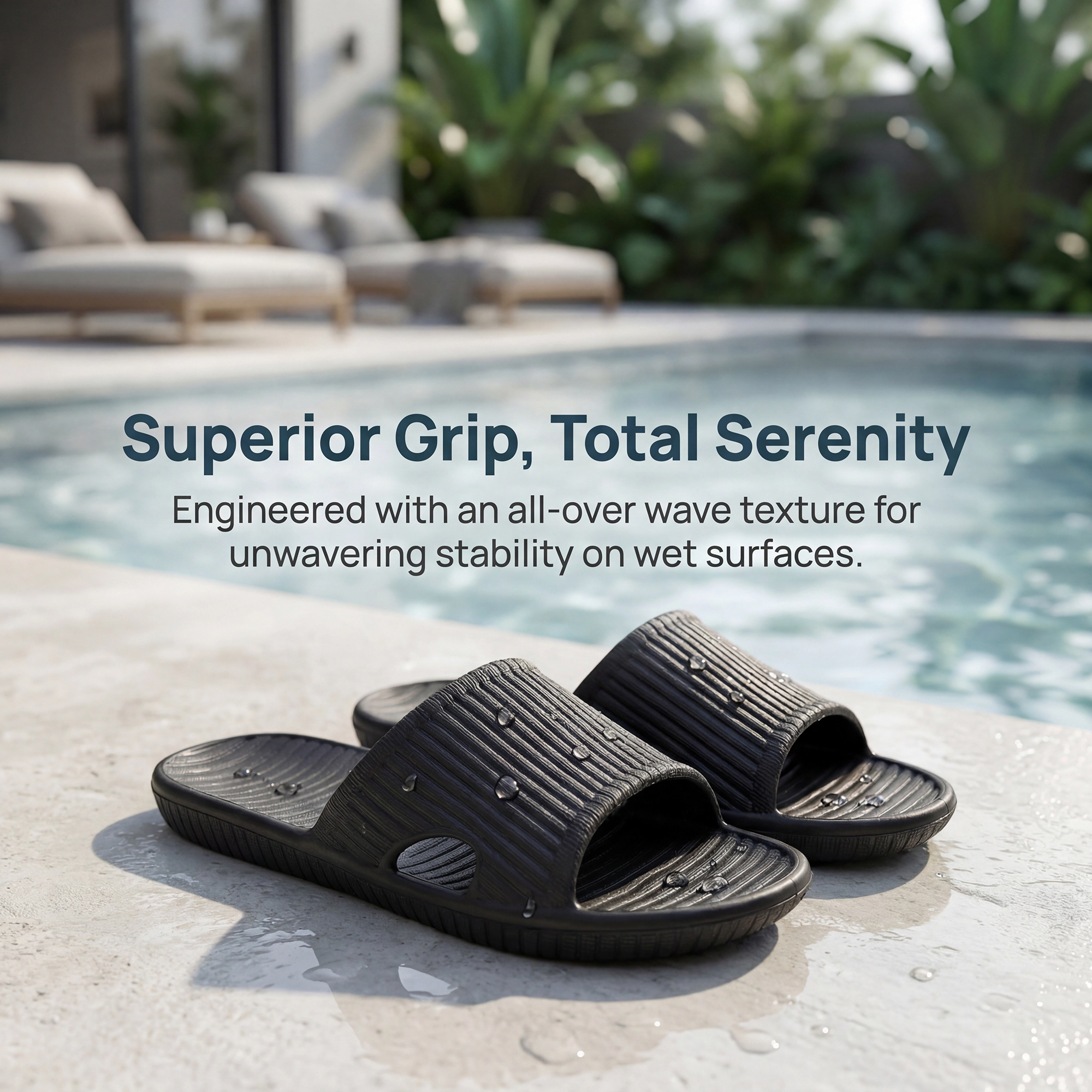 BLISSFUL STEP Women Lightweight Breathable Quick Drying Non Slip House Slippers