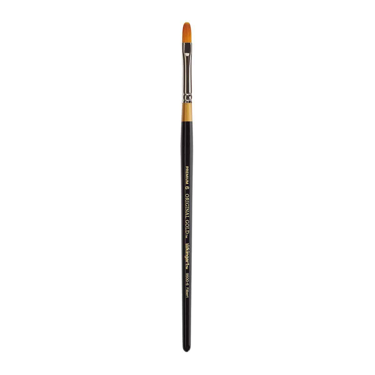 KINGART Original Gold 9500 Filbert Golden Taklon Brush - Size 10