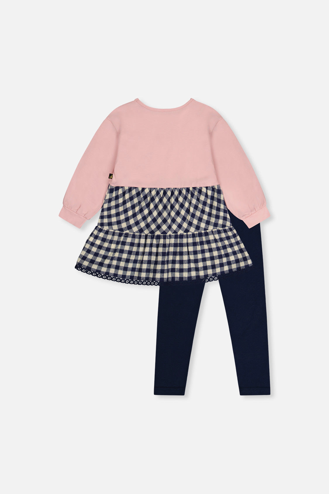 Deux par Girls Gingham Heart Tunic and Leggings Set