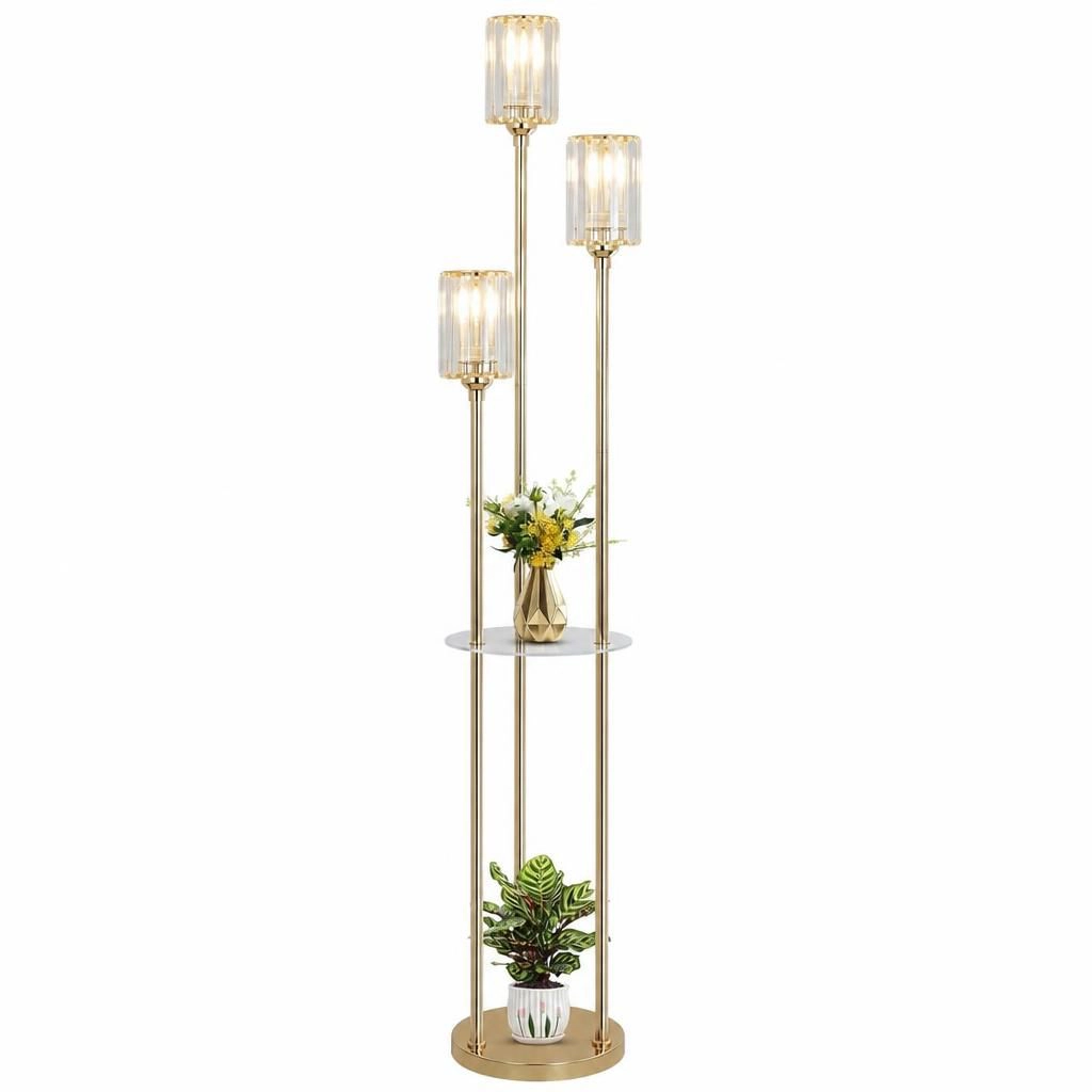 ELEMENT ACE Modern Glass Shade Standing Floor Lamp