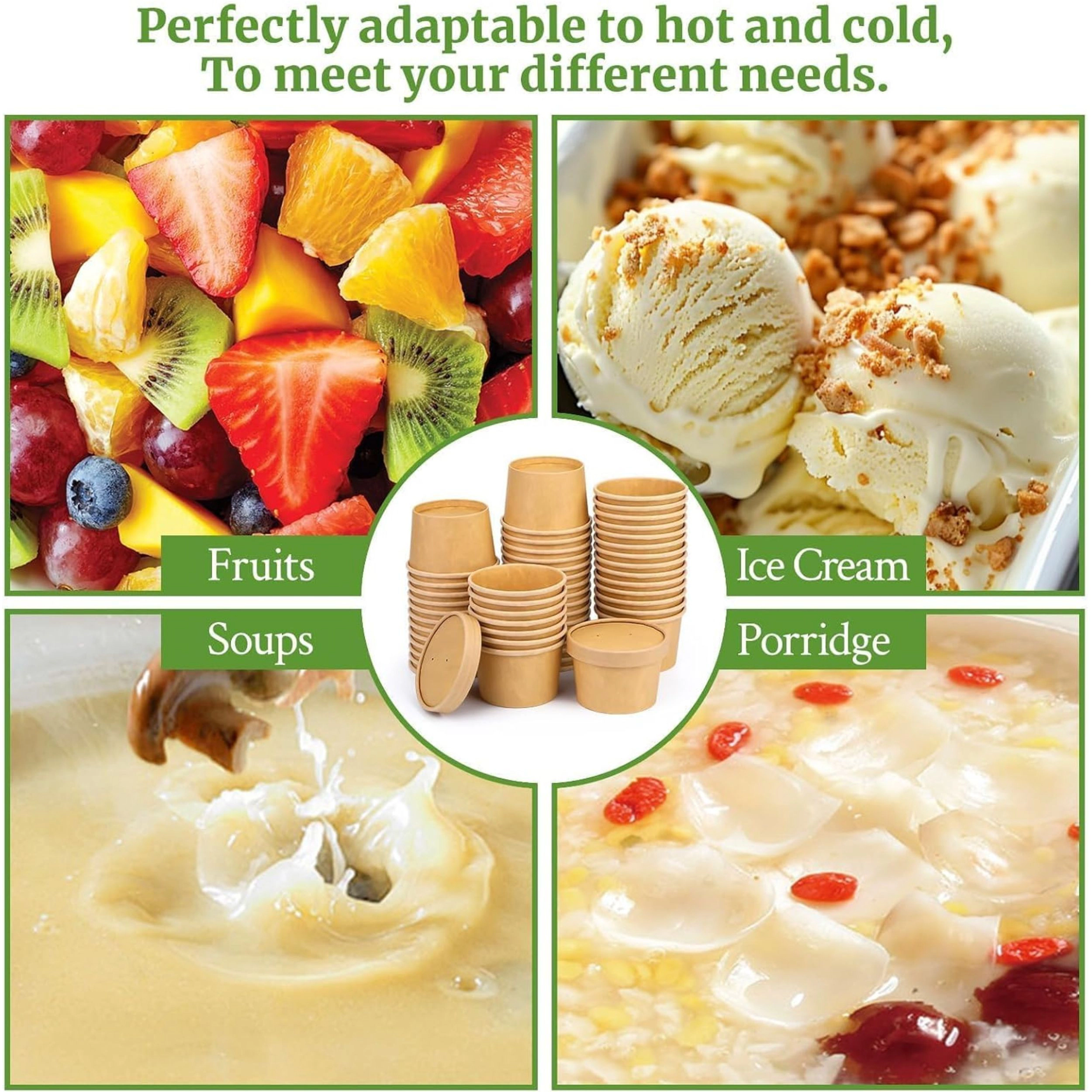 Stock Preferred 12 oz Paper Soup Containers with Vented Lids and PLA Lining