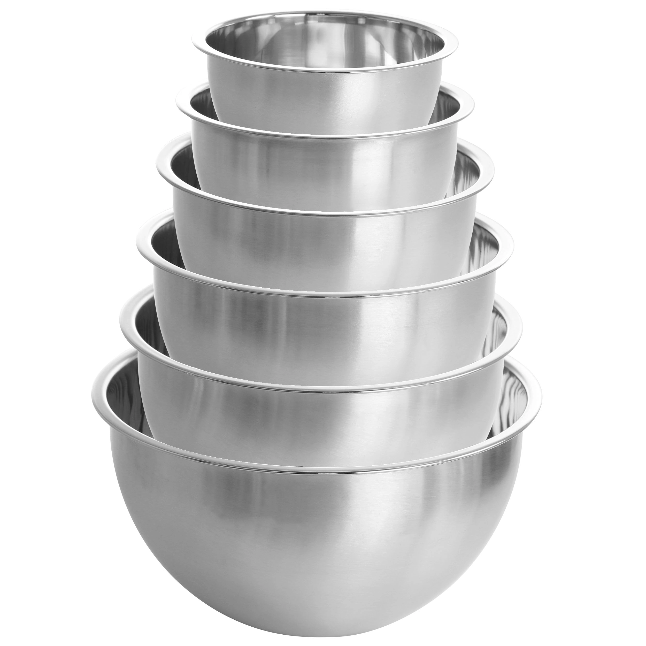MegaChef 14 Piece Stainless Steel Measuring Cup and Spoon Set with Mixing Bowls