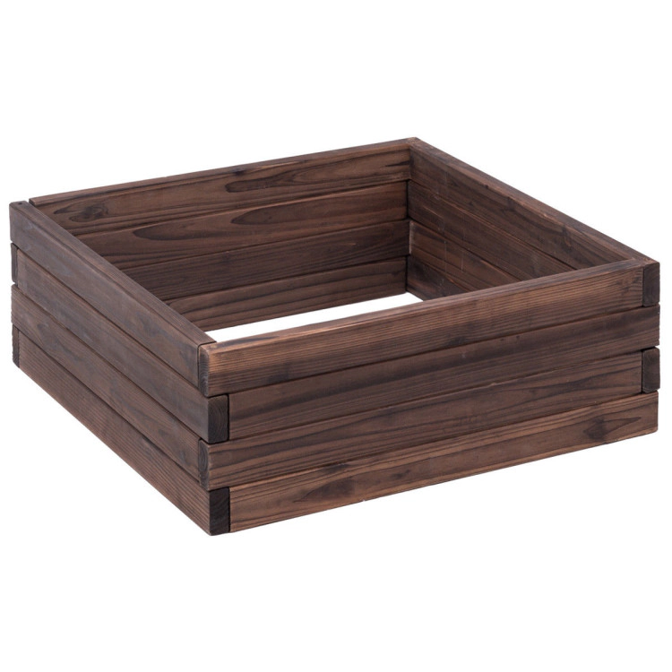 Hivvago Square Raised Garden Bed Flower Vegetables Seeds Planter