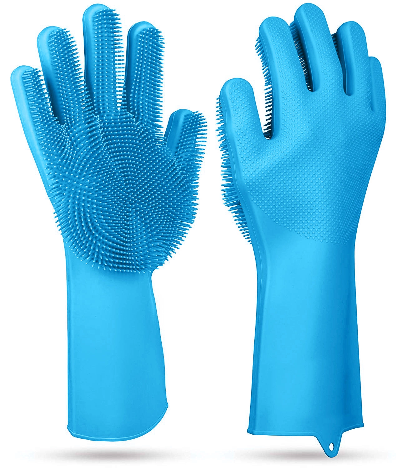 GBruno Silicone Dishwashing Gloves With Scrubber