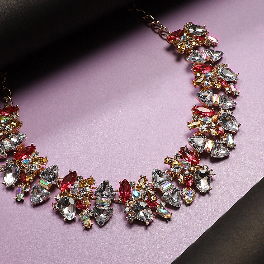 SOHI Women's Crystal Collar Necklace