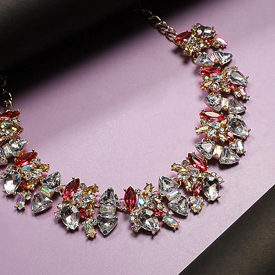 SOHI Women's Crystal Collar Necklace