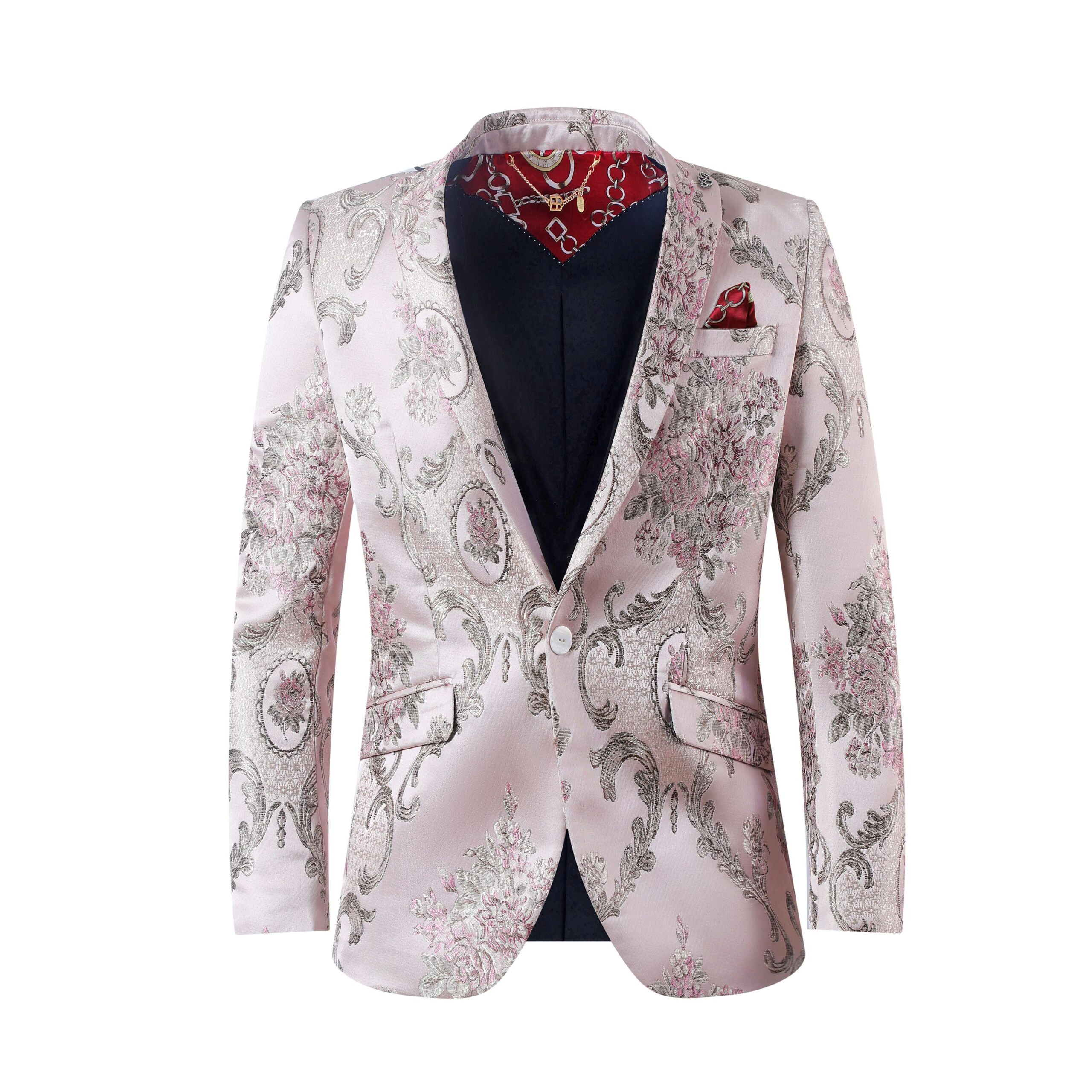 Elie Balleh Men's Slim Fit Floral Sports Coat Jacket