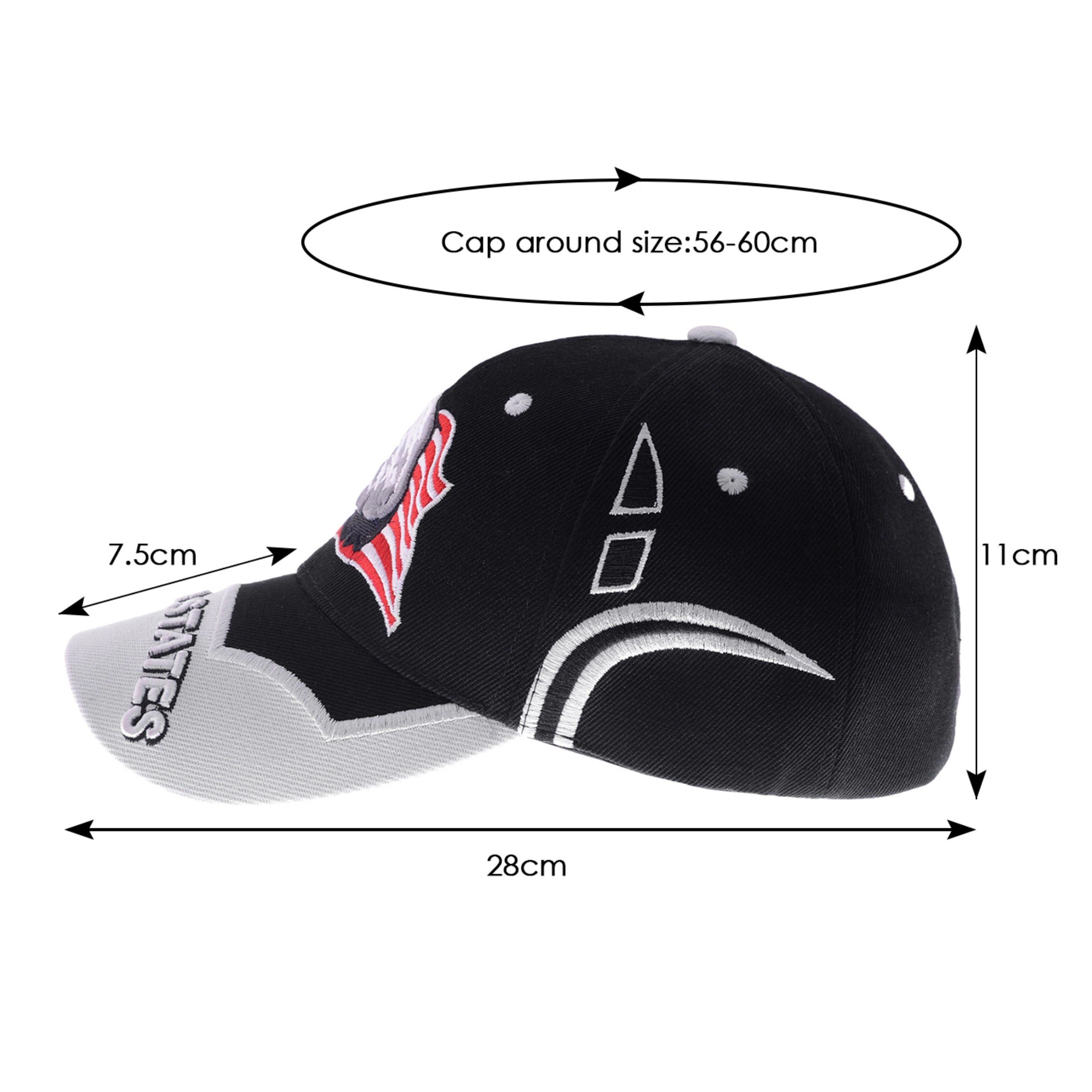 Anna-Kaci Women's Embroidered American Eagle Stylish Baseball Cap with Patriotic Flag Design- One Fits Most