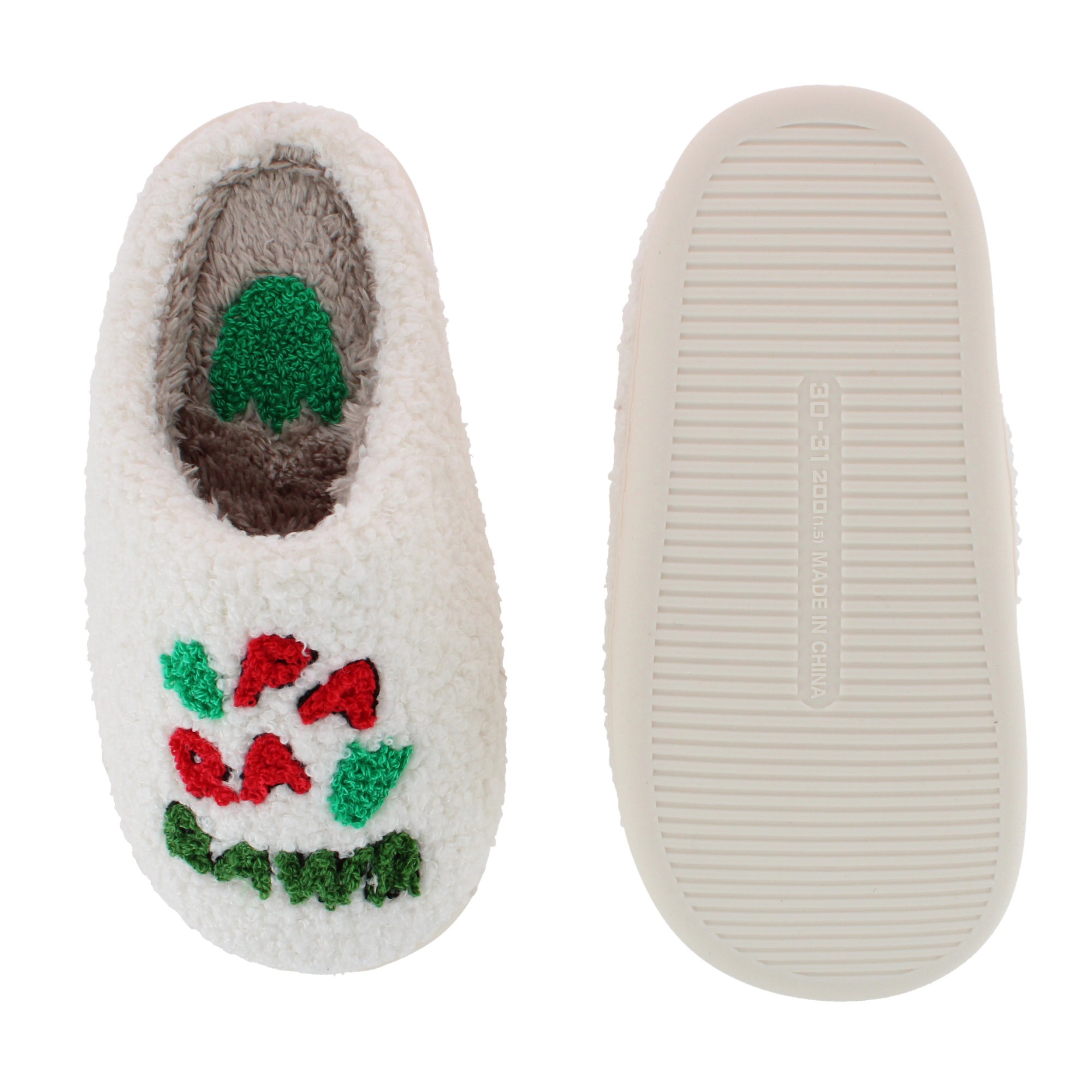 CTM Kids' & Toddler Boys' Christmas Dino Holiday Slippers