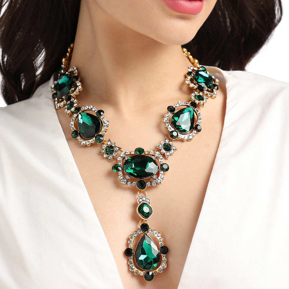SOHI Women's Party Stone Statement Necklace