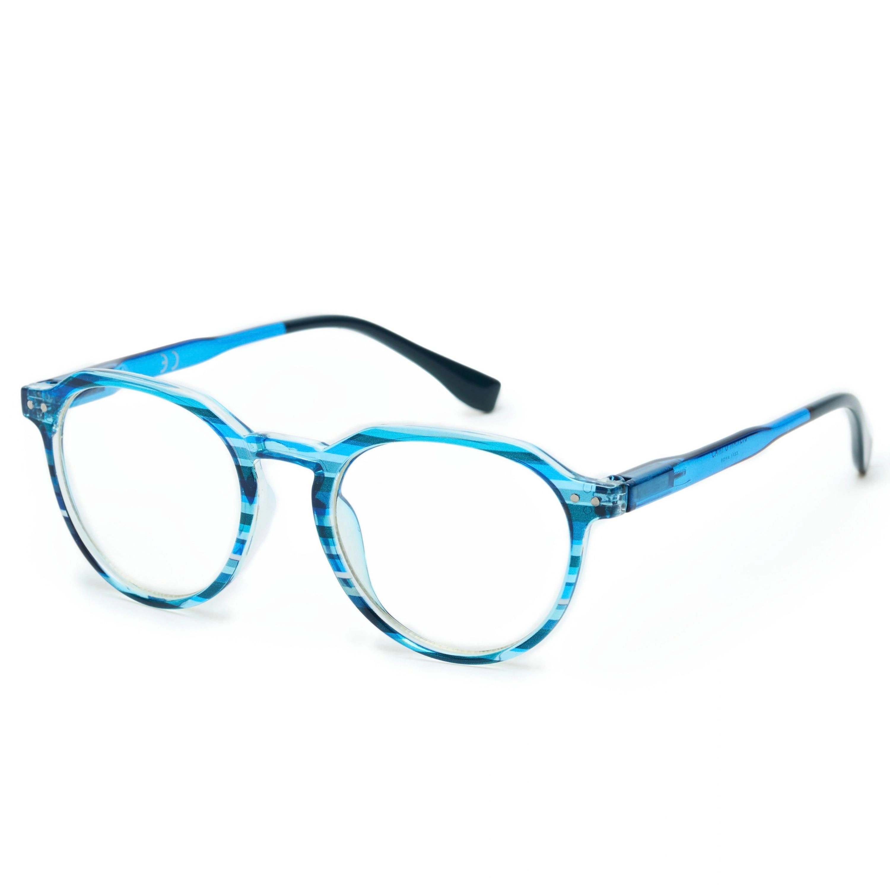 Campo Marzio Roma 1933 Unisex Striped Pattern Reading Glasses 2.5