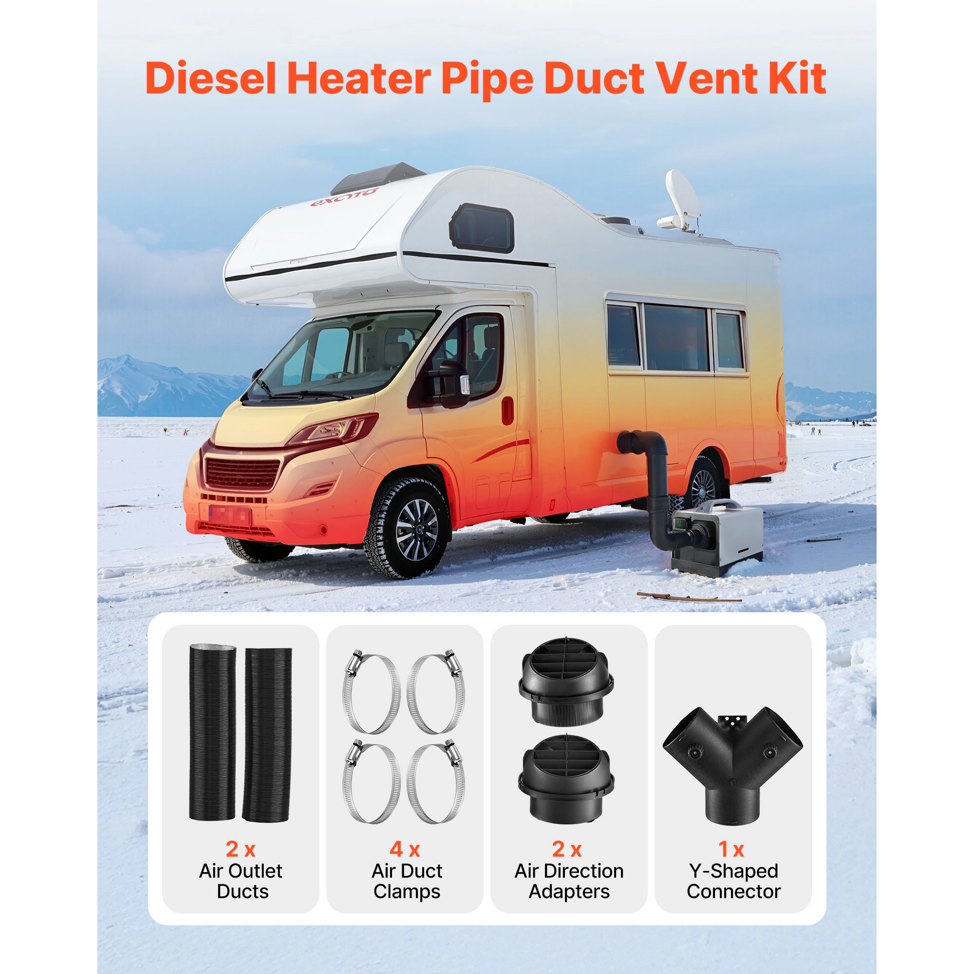 HONGGE Diesel Heater with Clamps for 5KW 8KW Heaters
