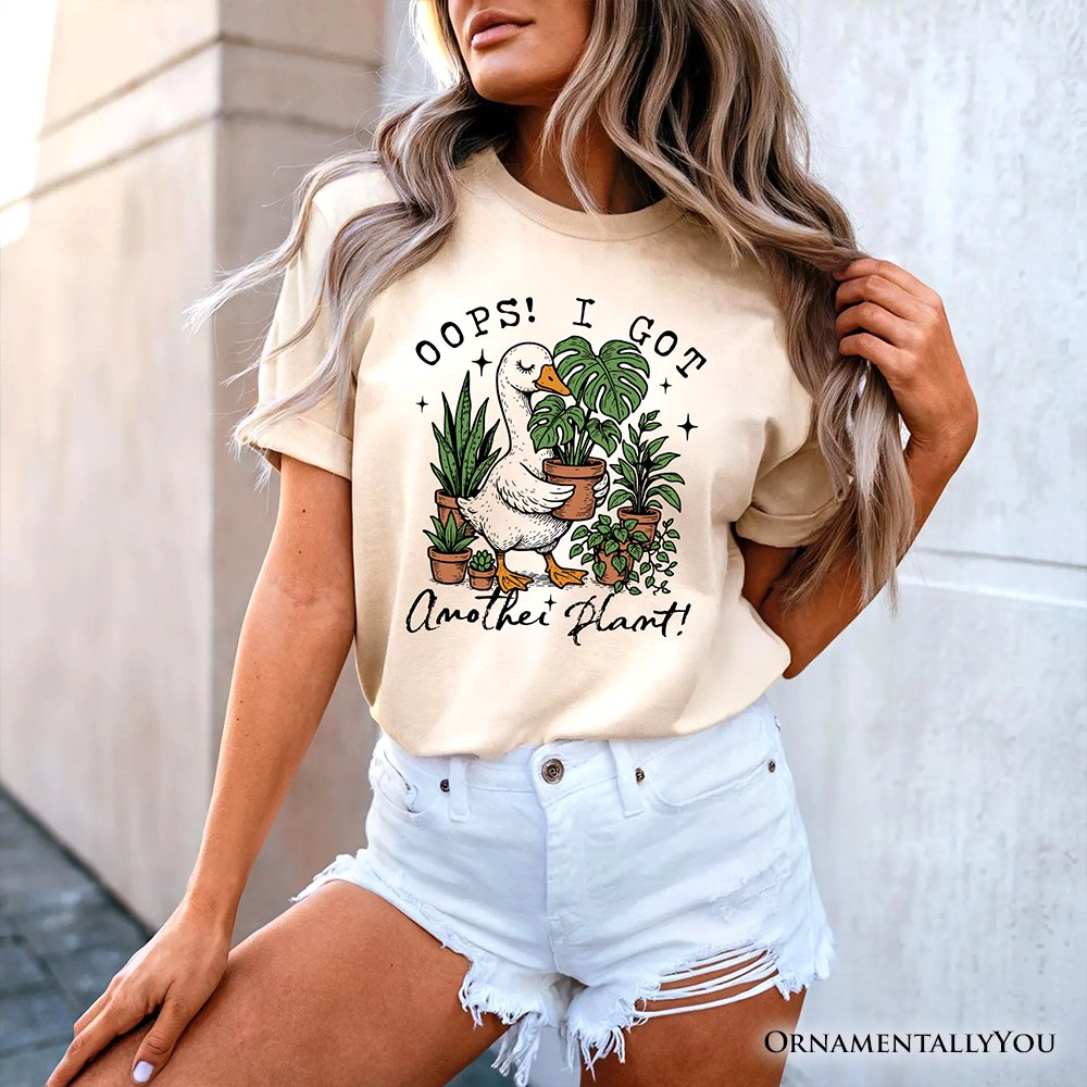 OrnamentallyYou Womens Oops I Got Another Plant Goose T-Shirt