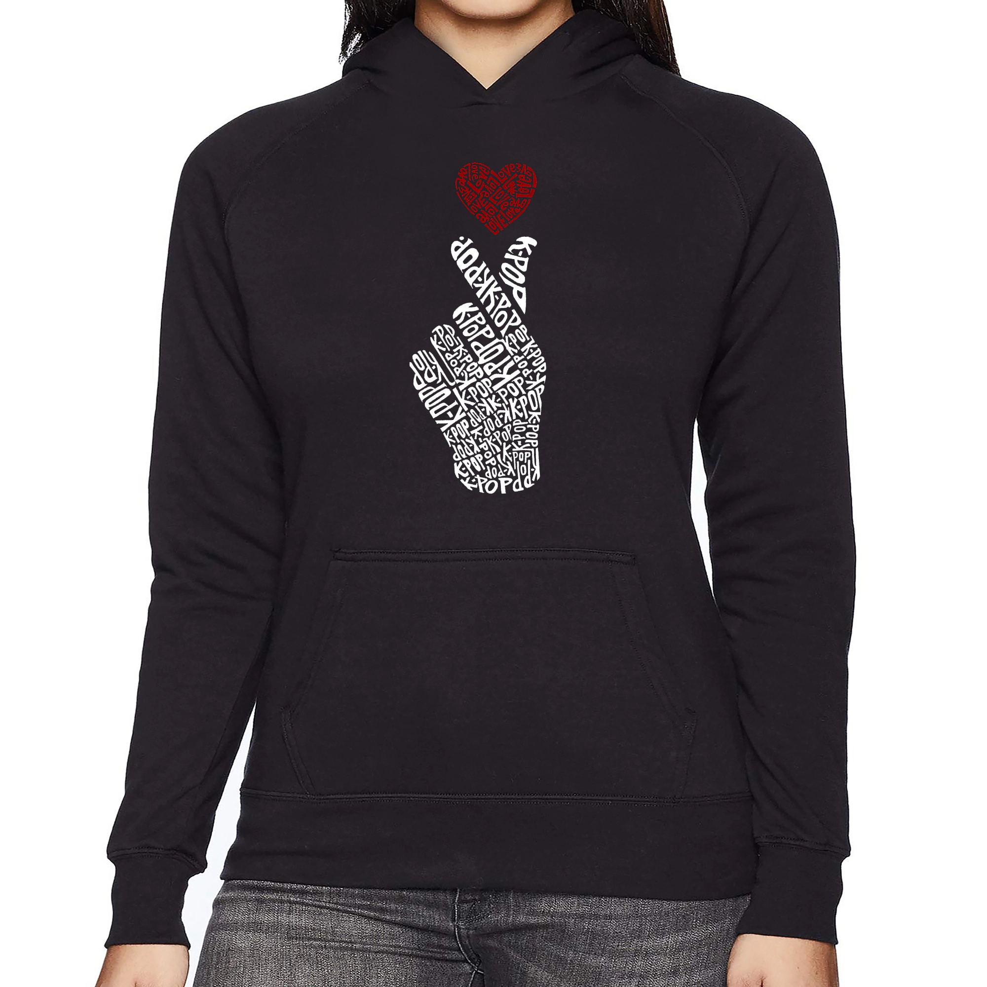LA Pop Art K-Pop - Women's Word Hooded Sweatshirt