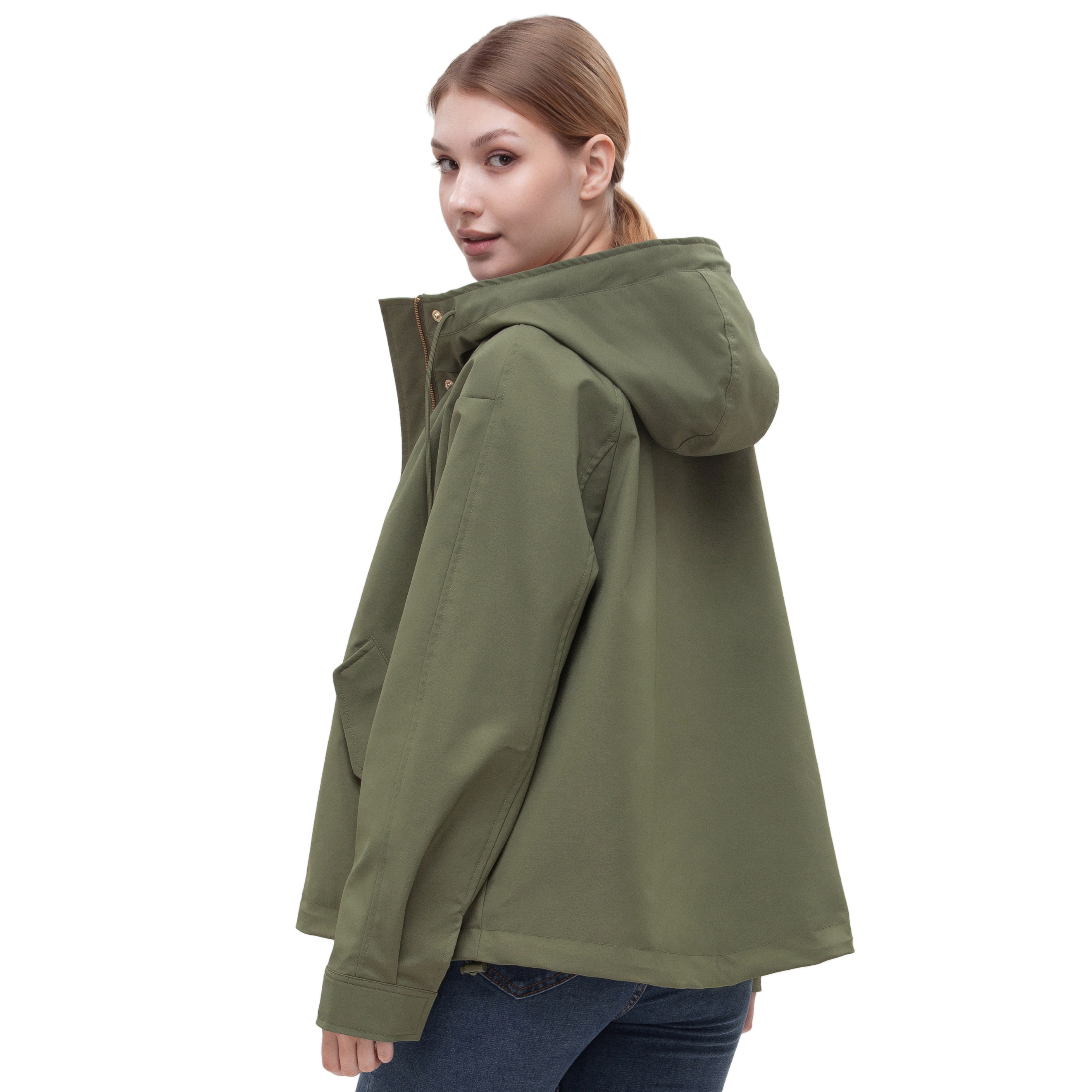 Rokka&Rolla Womens Hooded Windbreaker Jacket