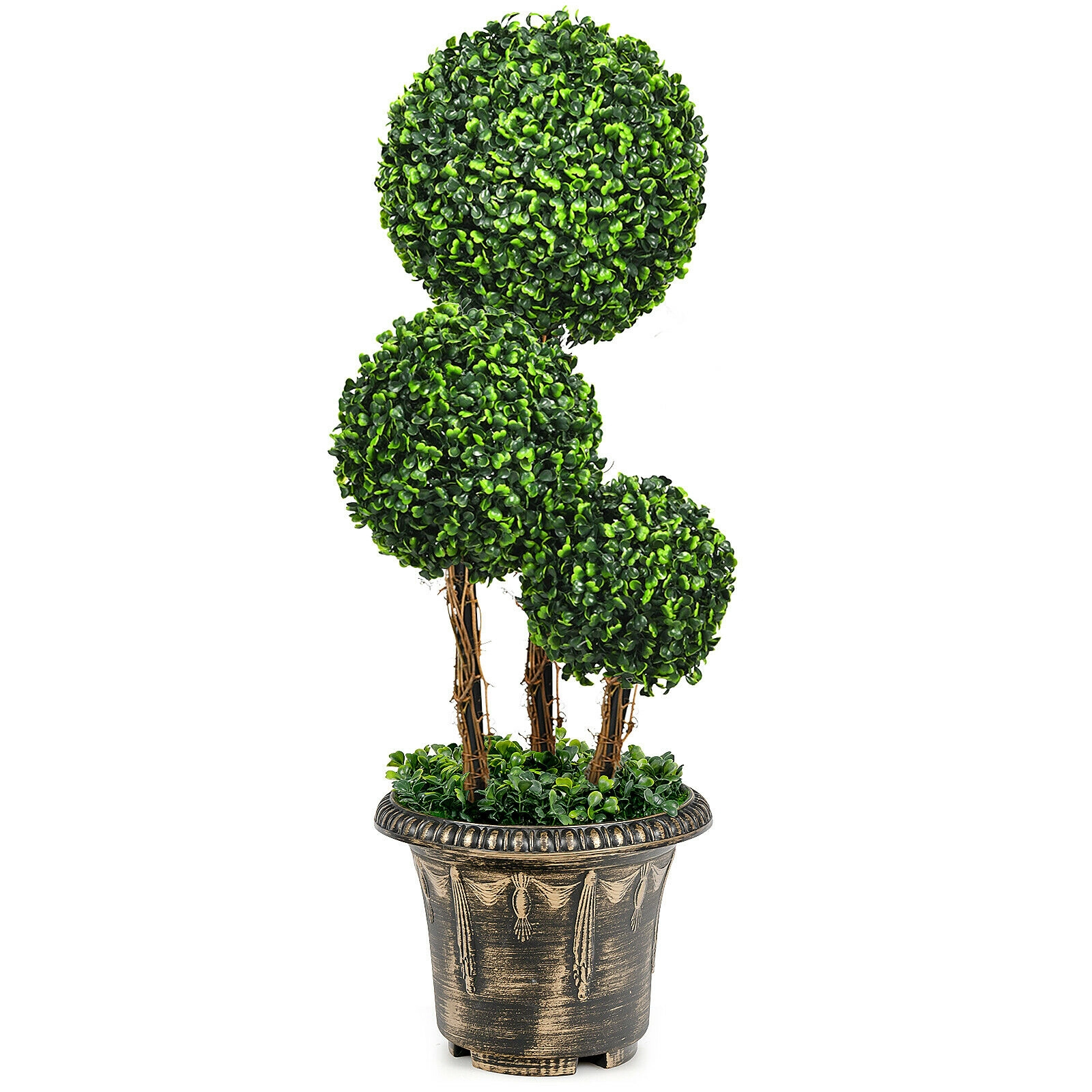 Slickblue 30-Inch Artificial Ficus Tree in Planter for Indoor Outdoor Decor