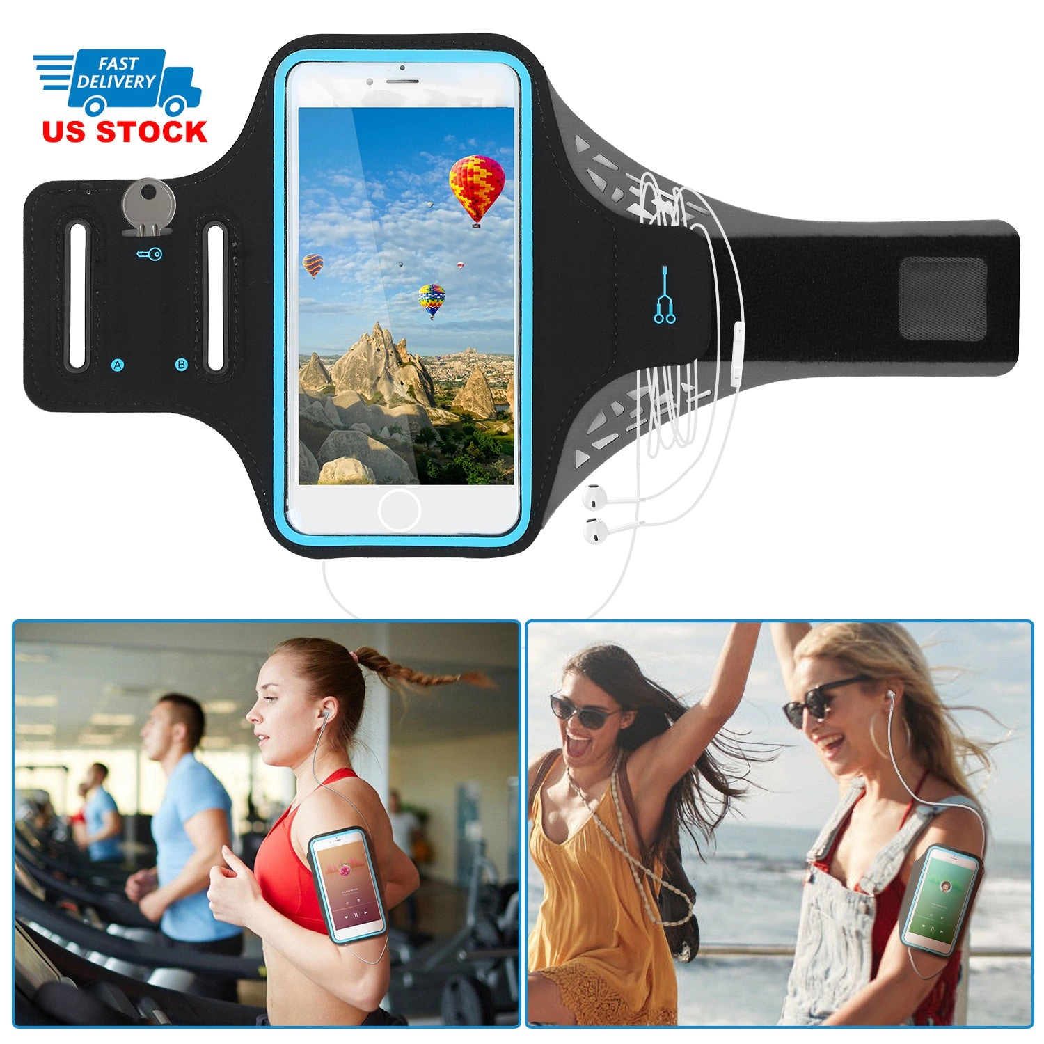 GBruno Sweat-Resistant Adjustable Phone Armband