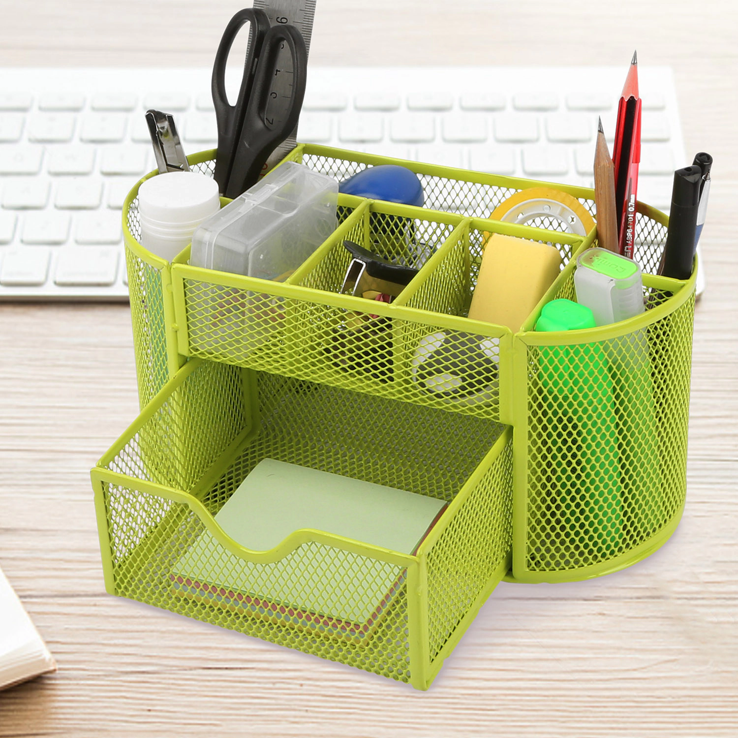 GBruno Metal Mesh 9-Compartment Desk Organizer
