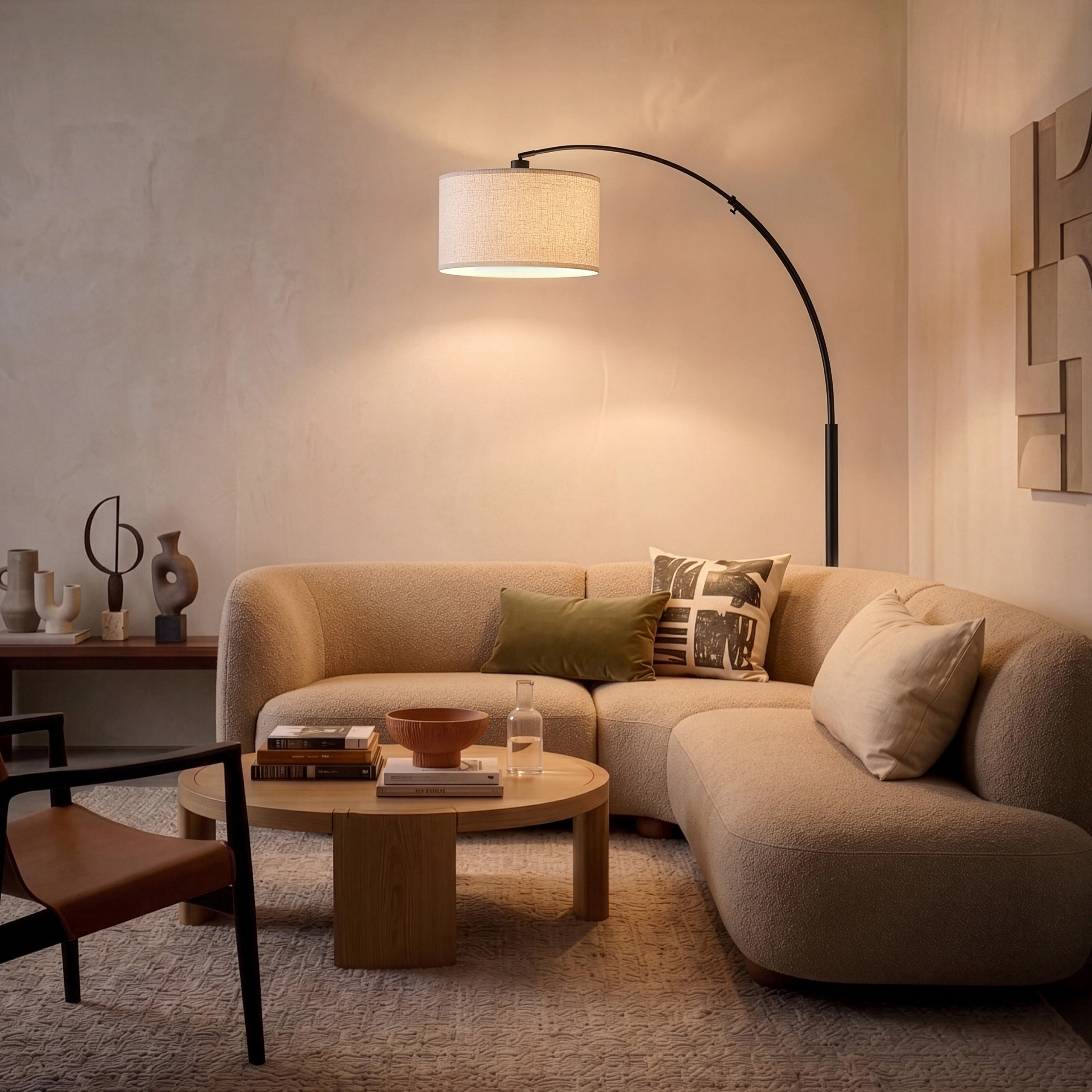 Brightech Logan Extendable Drum Floor Lamp
