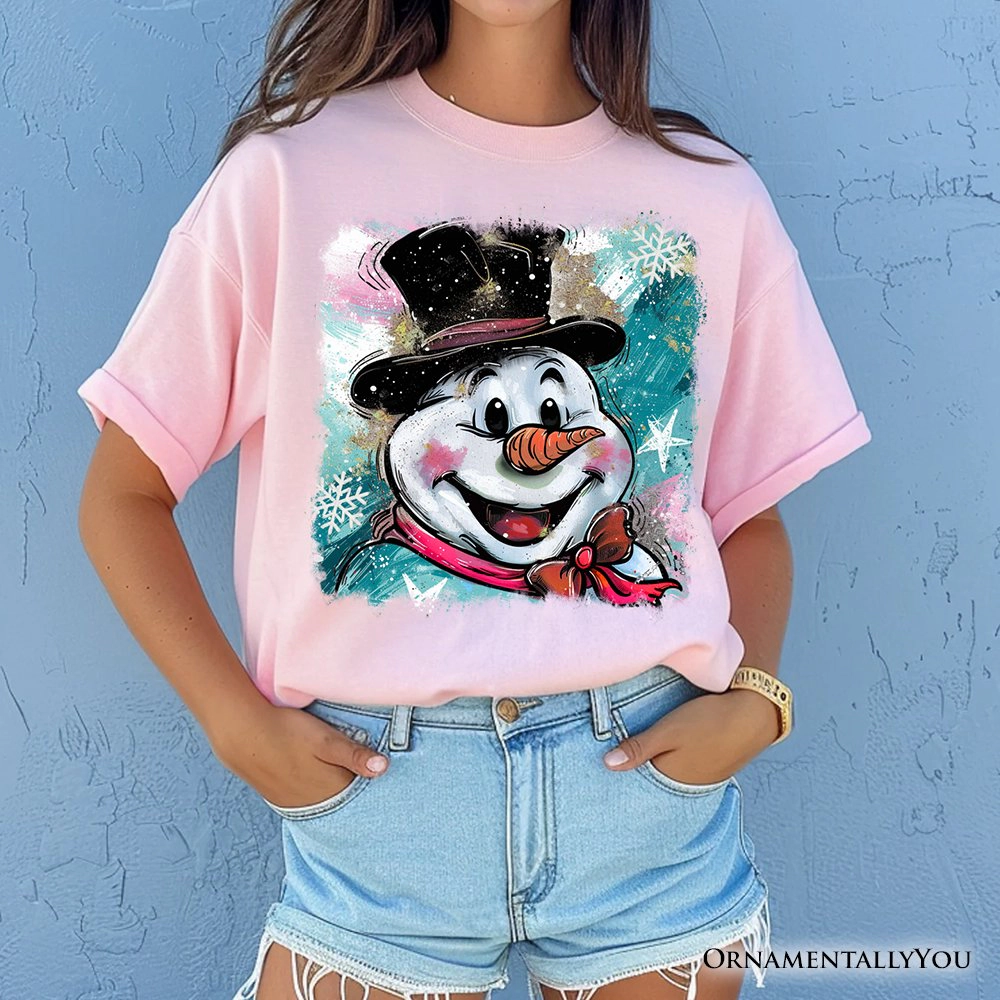 OrnamentallyYou Unisex Cute Snowman Merry Christmas T-Shirt