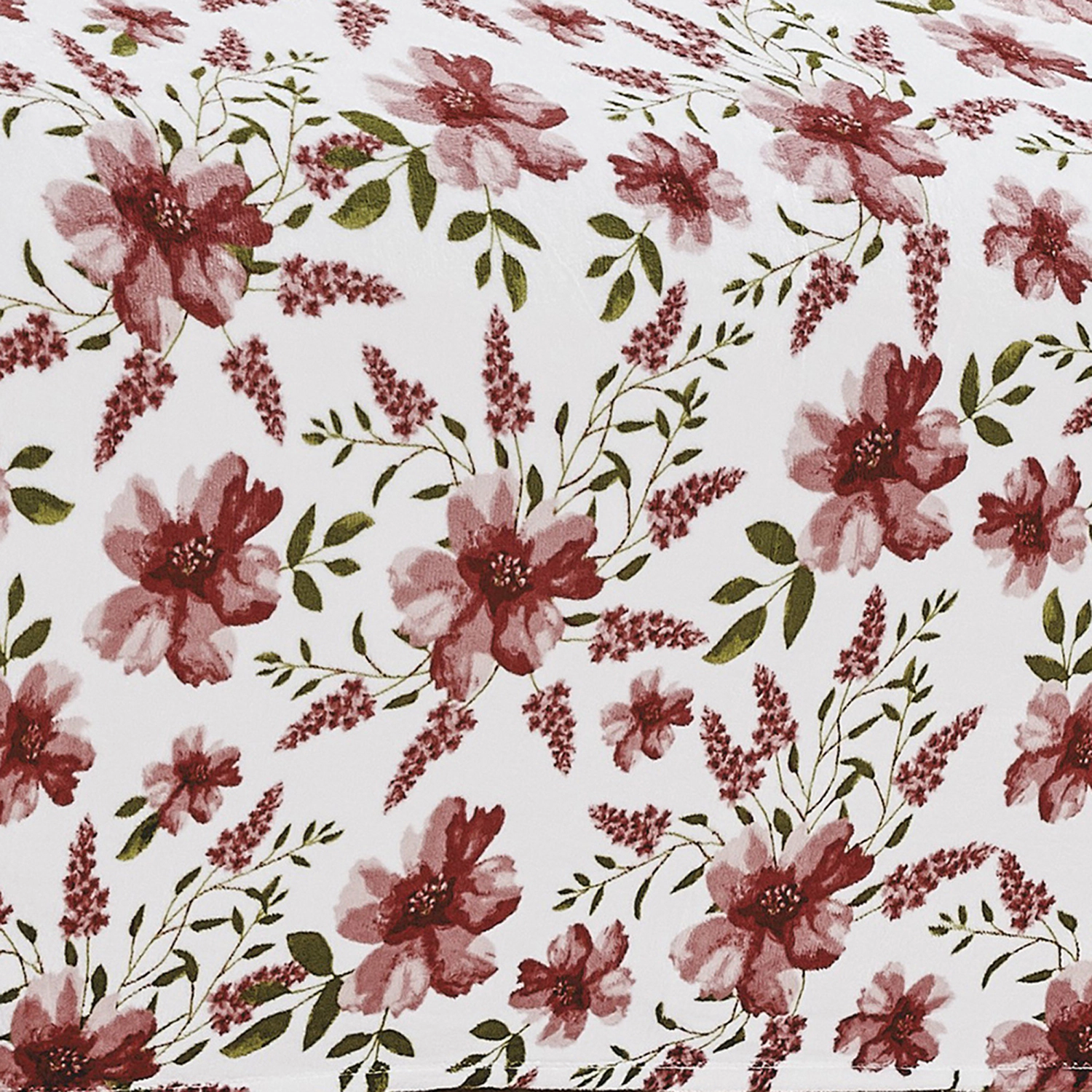 Plazatex 100% Polyester Luxurious Ultra Soft Lightweight Rayla Printed Bed Blanket 102" x 90" Floral