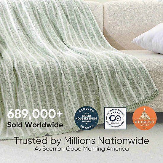 CovertSafe Chevron Reversible Soft Warm Knit Plush Lightweight Throw ...
