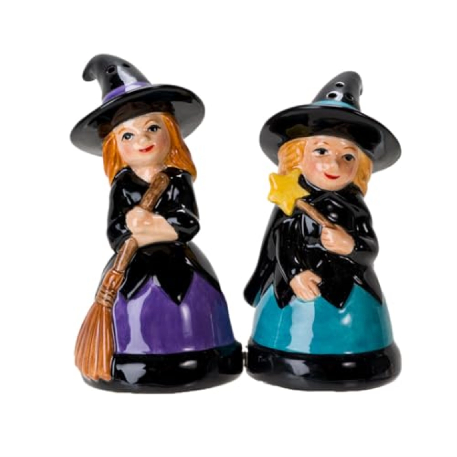 Pacific Giftware Magical Hocus Pocus Witches Ceramic Magnetic Salt and Pepper Shakers