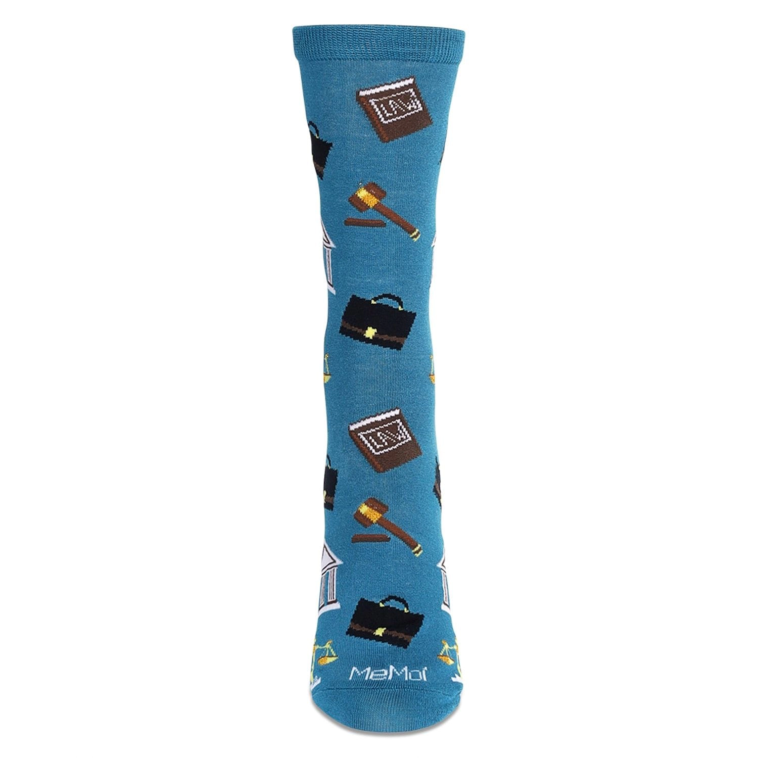 MeMoi Women's Law N Order Bamboo Crew Socks